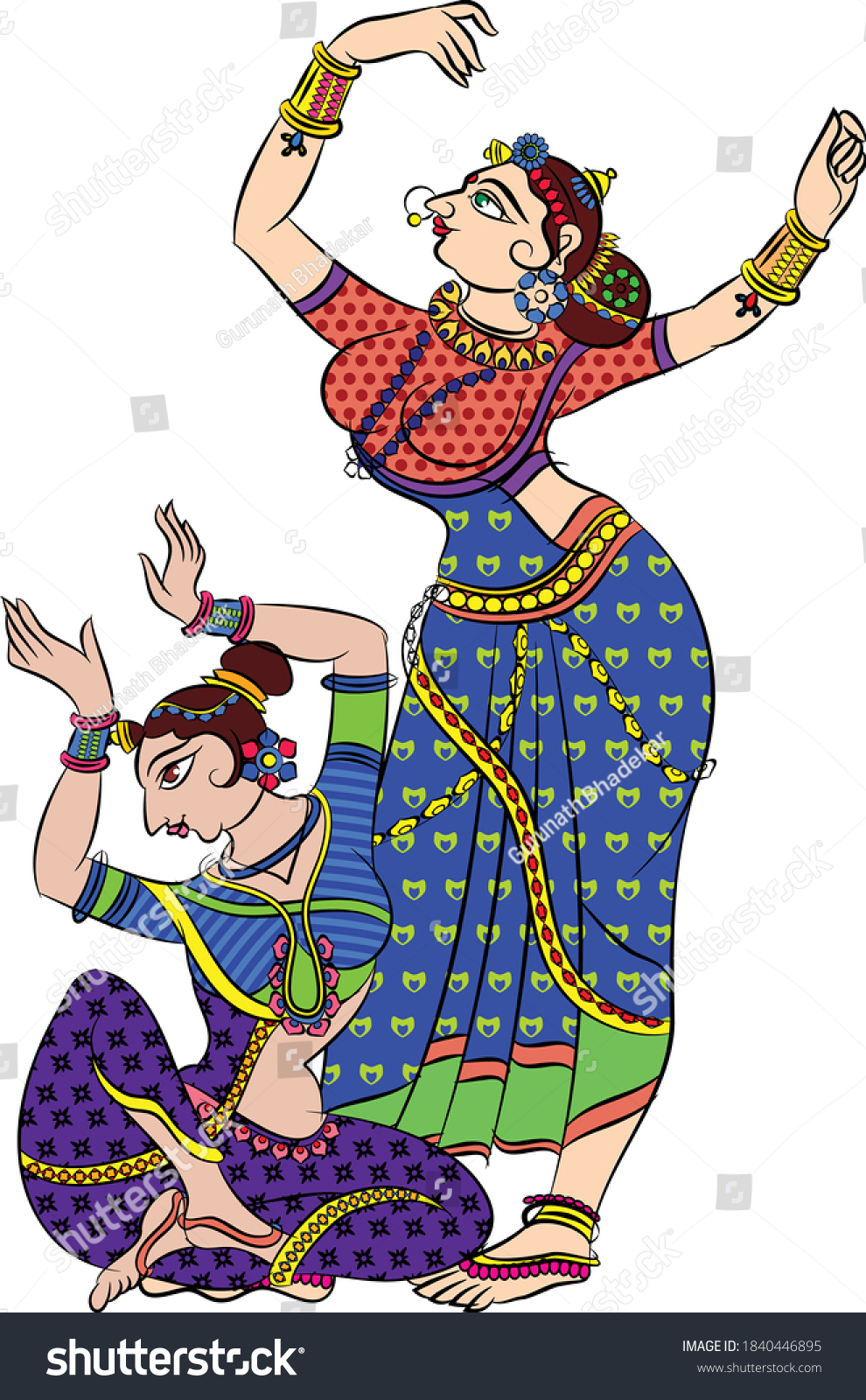 Lords Gopika Sevika Lady Servants Have Stock Vector (Royalty Free ...