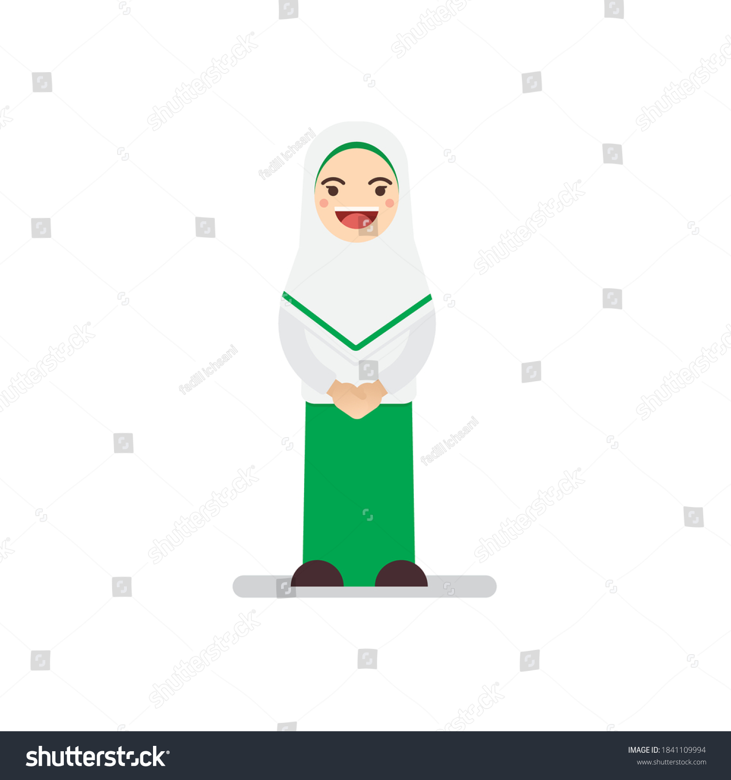 Indonesian Elementary Islamic School Student Uniform Stock Vector ...