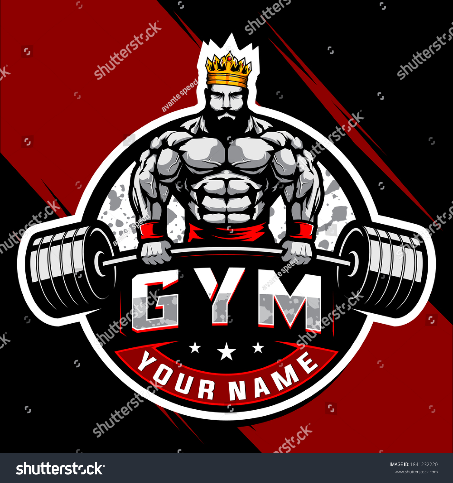 King Bodybuilding Gym Logo Vector Stock Vector (Royalty Free ...