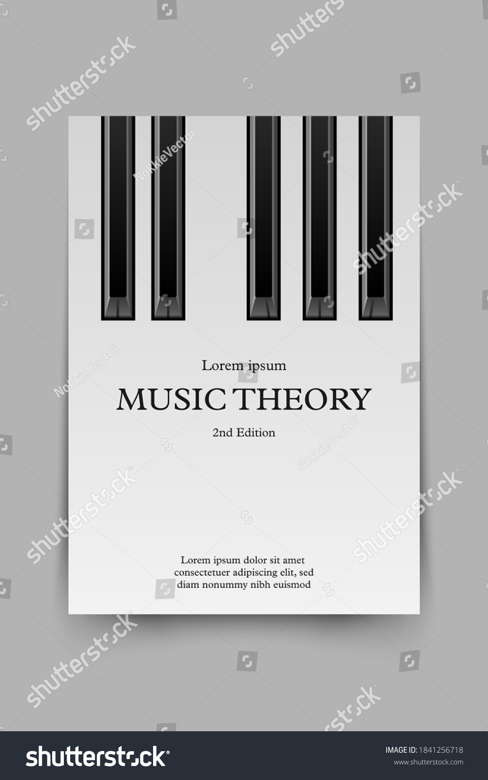 Music Theory Book Cover Mockup Template Stock Vector (Royalty Free ...