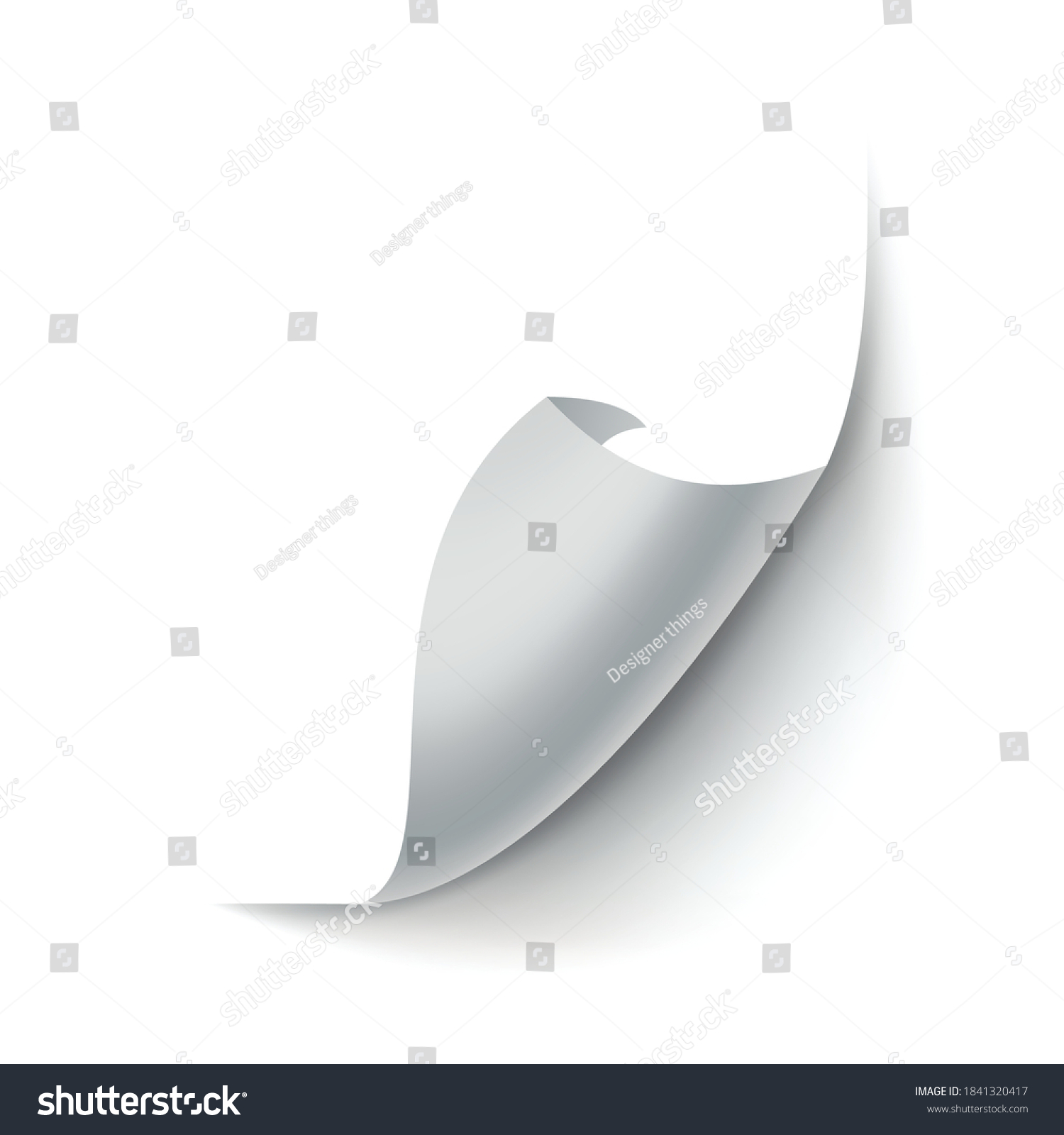 Curled Paper Corner Curve Page Corner Stock Vector (Royalty Free ...