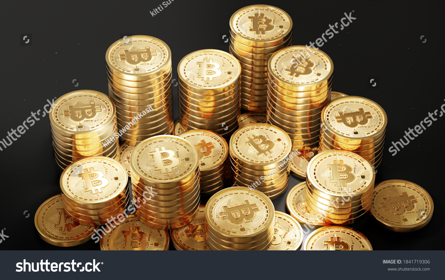 Bitcoin Crypto Currency Gold Bitcoin Btc Stok İllüstrasyon 1841719306 ...