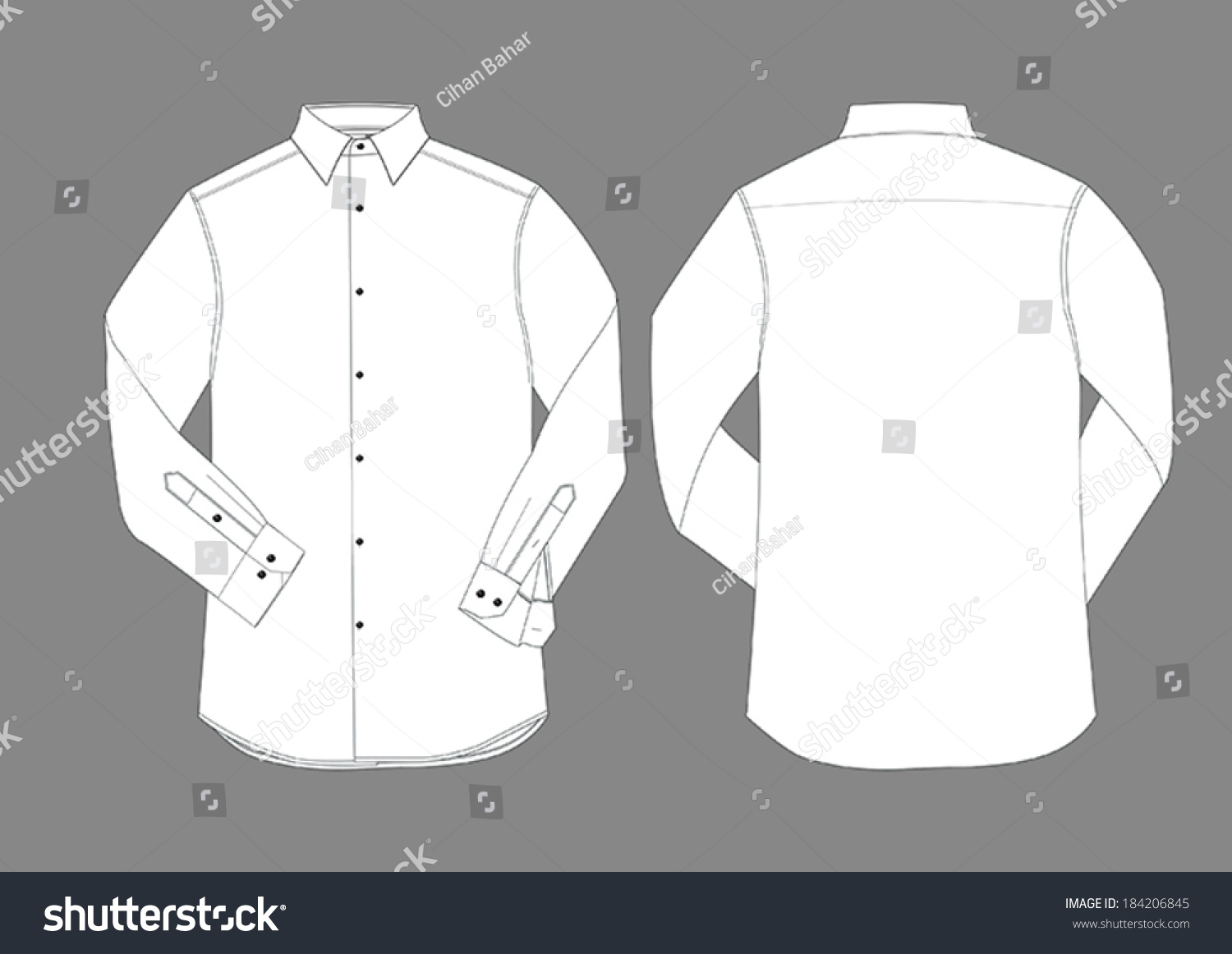 Long Sleeve Mens Fashion Shirt Design Stock Vector (Royalty Free ...