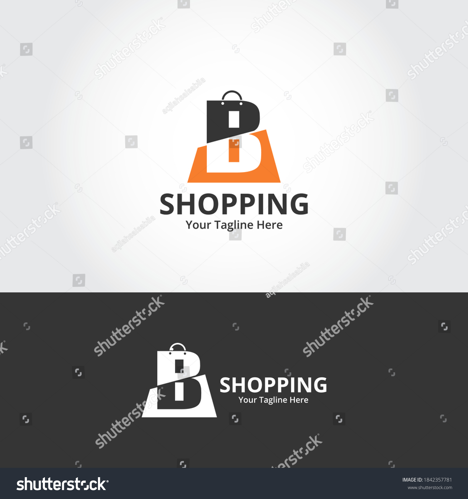 Initial B Shop Logo Designs Template Stock Vector (Royalty Free ...