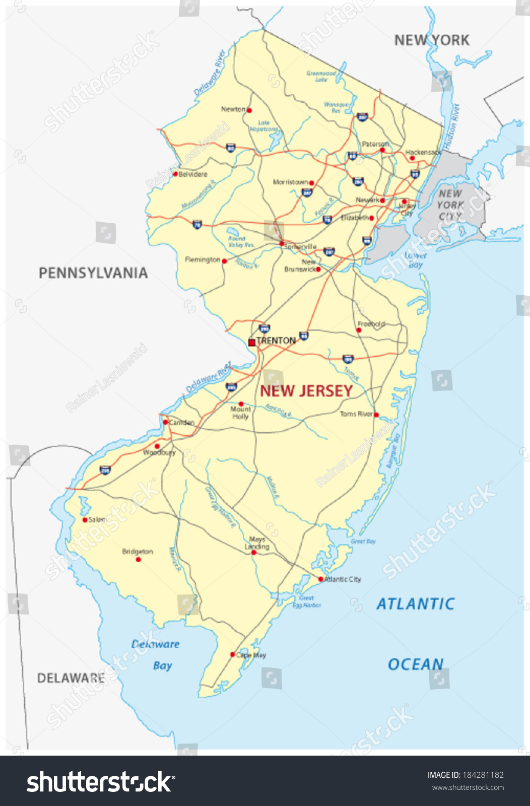 72 Map of new jersey bay Images, Stock Photos & Vectors | Shutterstock