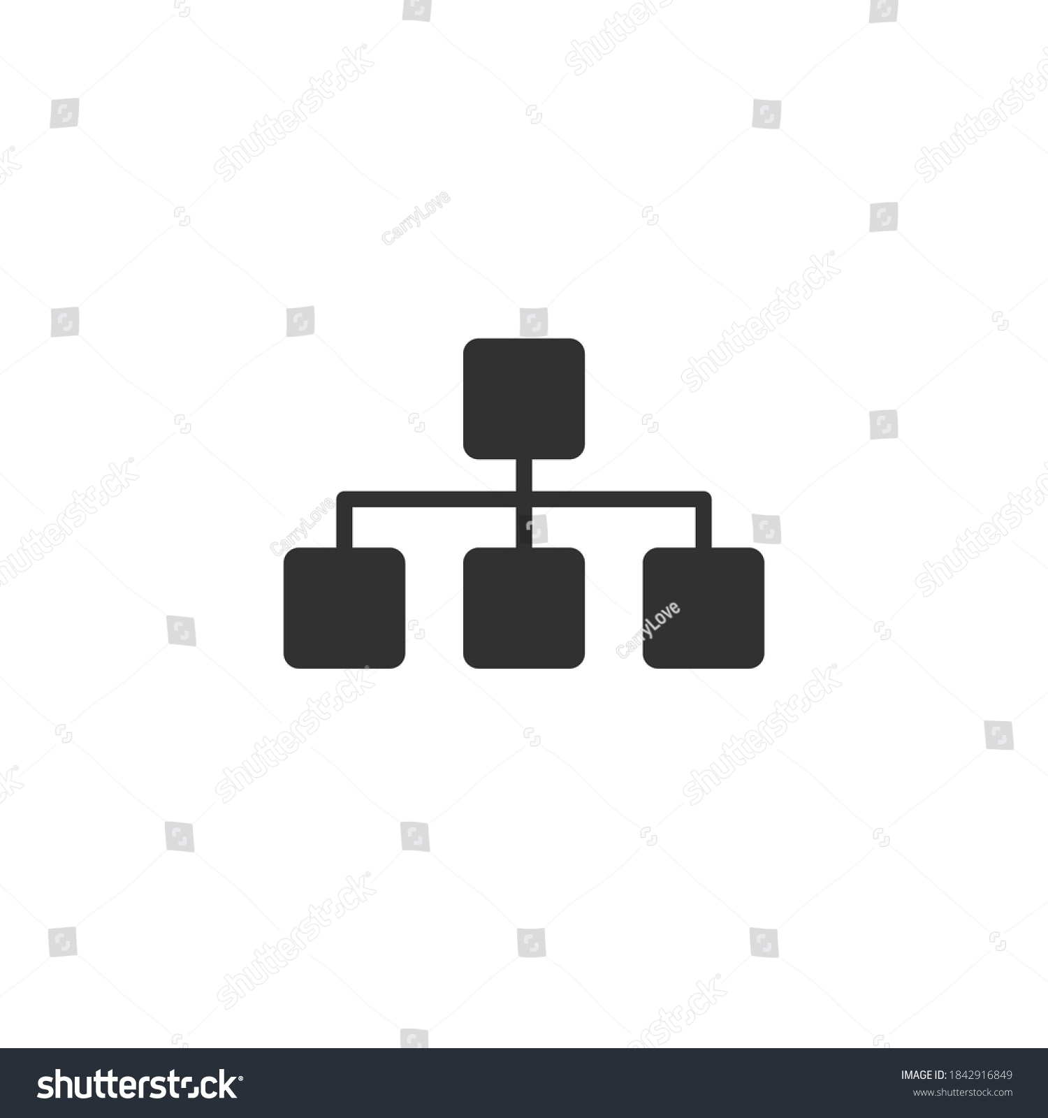 Hierarchy Icon Tree Structure Icon Stock Stock Vector (Royalty Free ...