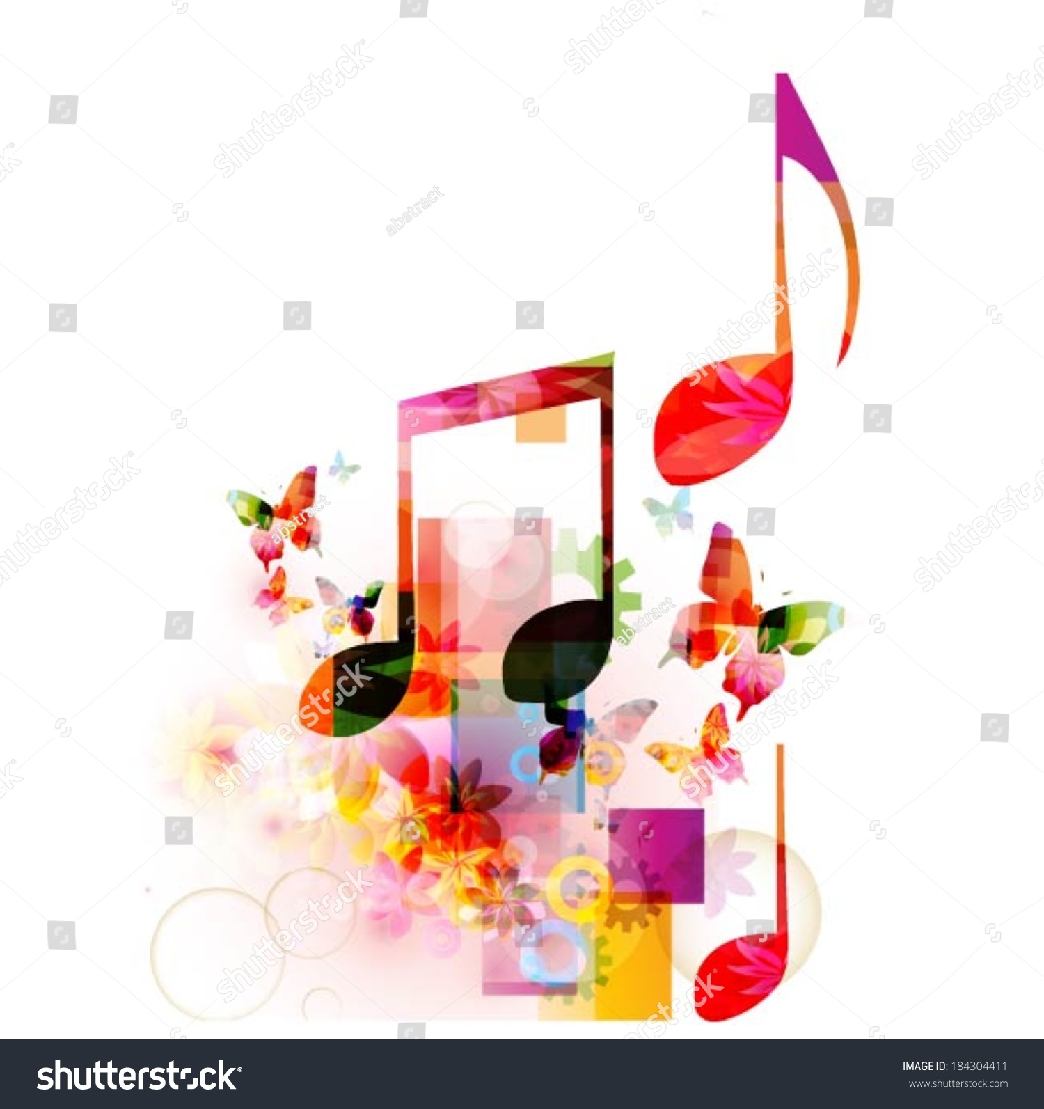 Colorful Music Background Stock Vector (Royalty Free) 184304411 ...