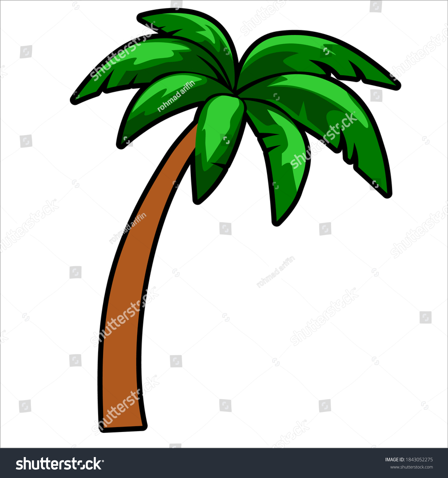 Illustration Graphic Coconut Tree Vector Perfect Stock Vector (Royalty ...