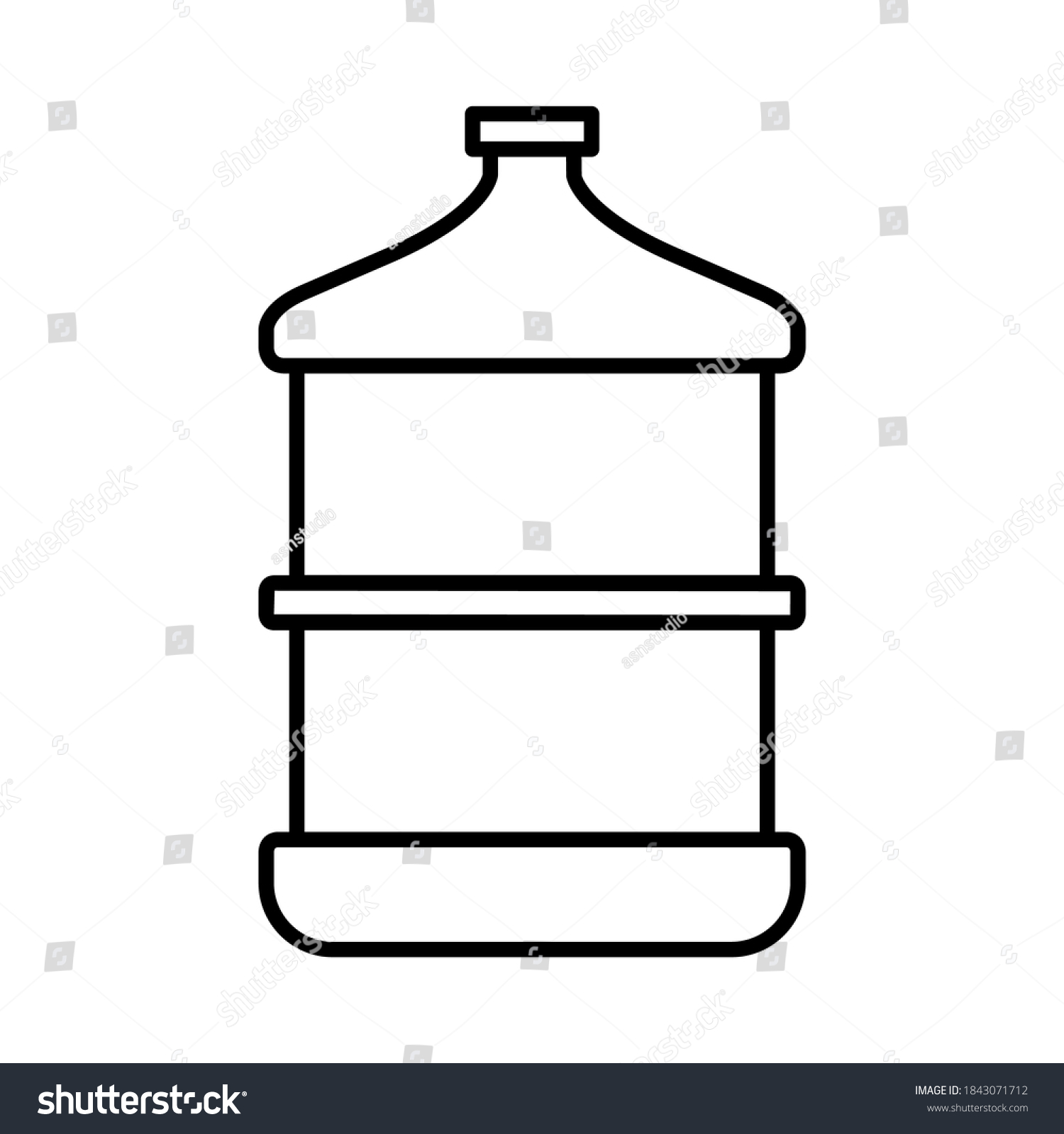 Big Plastic Bottle Icon Modern Outline Stock Vector (Royalty Free ...