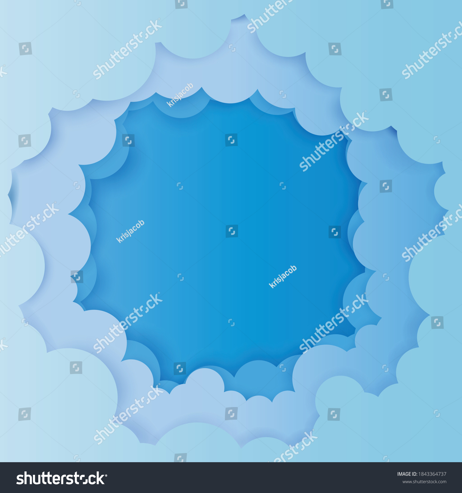 Blue Sky Clouds Cartoon Background Bright Stock Vector Royalty Free 1843364737 Shutterstock 7203