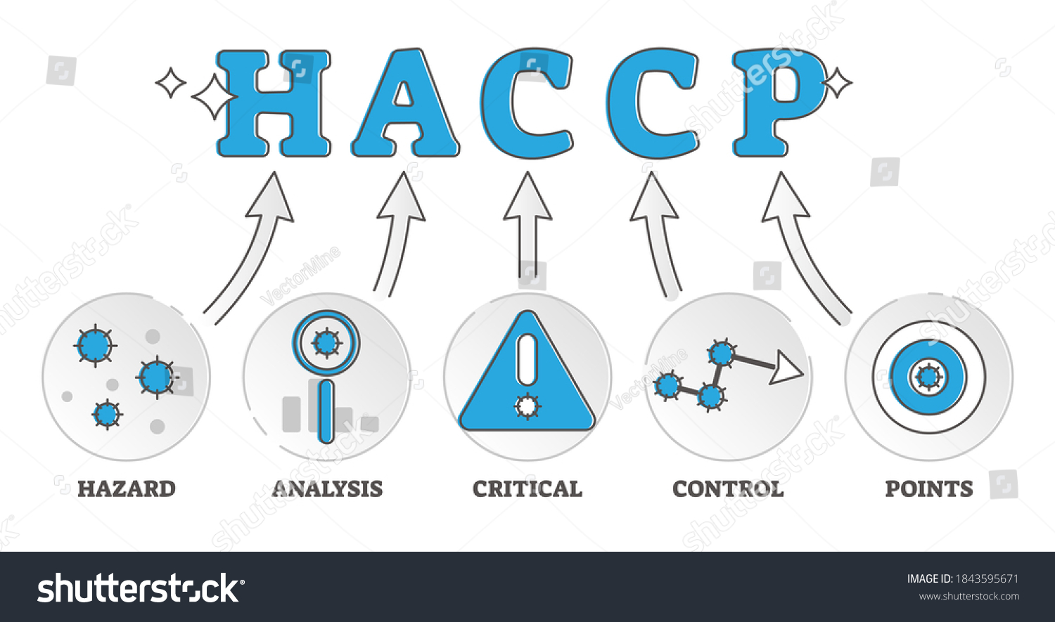 Haccp Labeled Food Control Standard Explained: เวกเตอร์สต็อก (ปลอดค่า ...