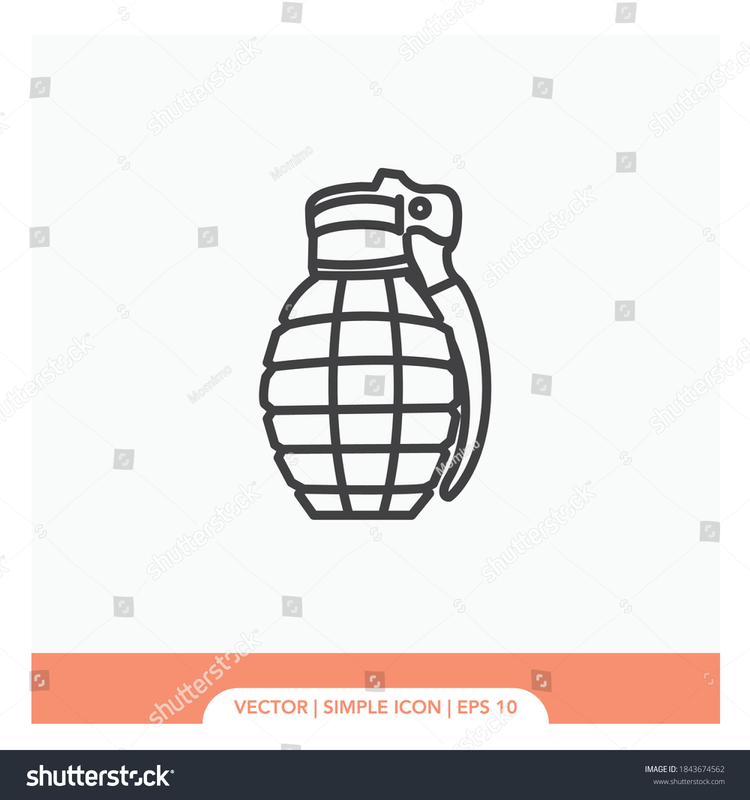 Grenade Symbol Icon Vector Illustration Stock Vector (Royalty Free ...