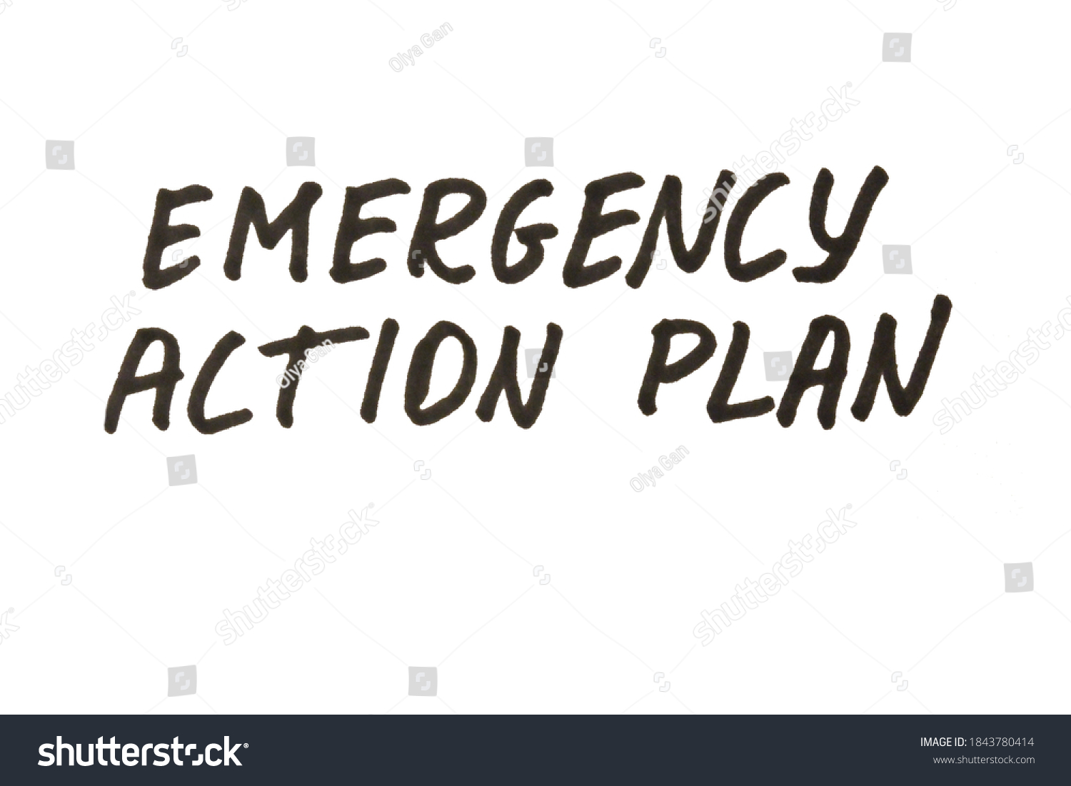 Emergency Action Plan Handwritten Message On Stock Illustration 1843780414 Shutterstock