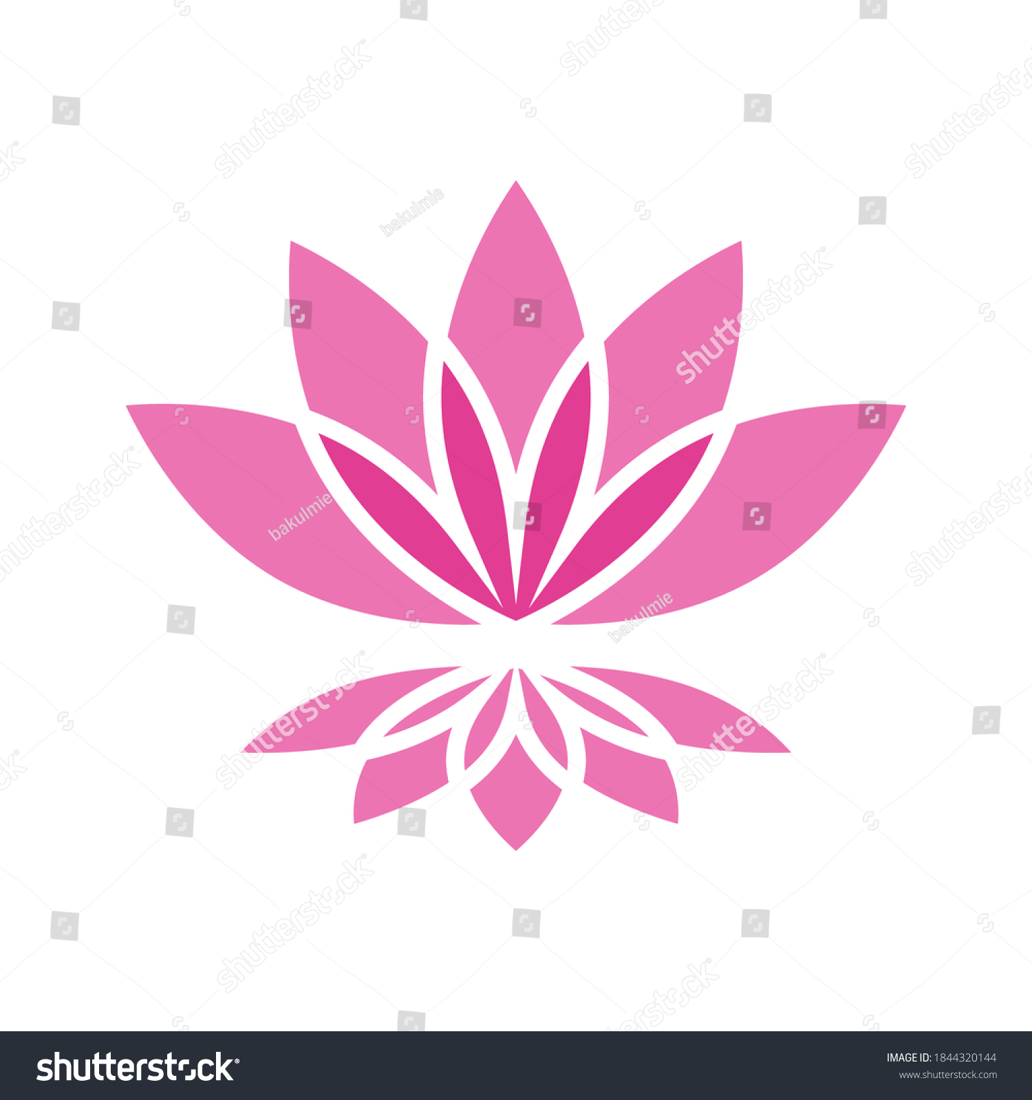 Lotus Flower Illustration Logo Vector Stock Vector (Royalty Free ...