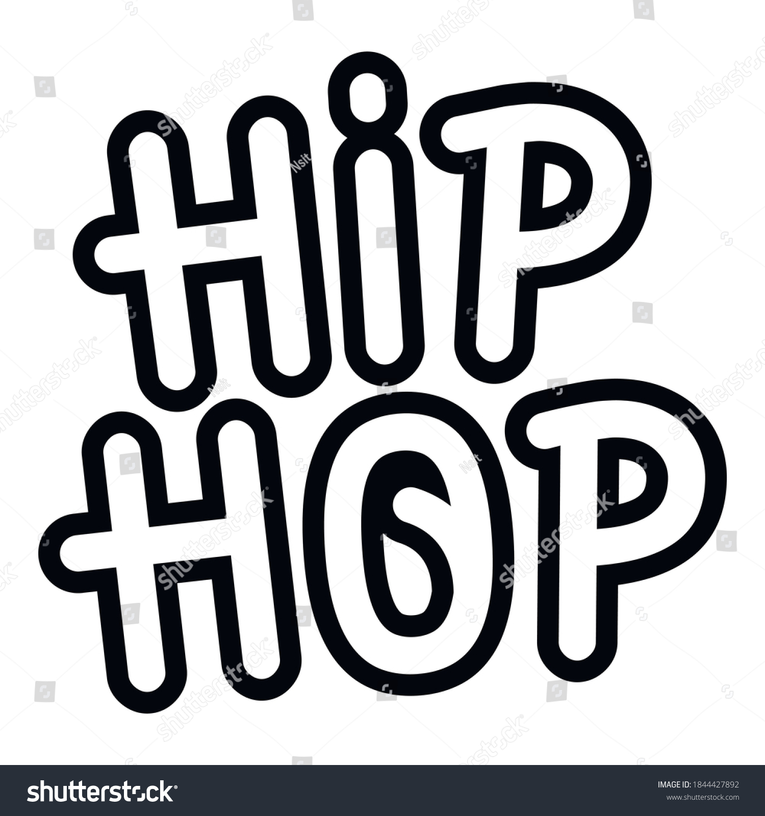 Hiphop Wall Paint Icon Outline Hiphop Stock Vector (Royalty Free ...