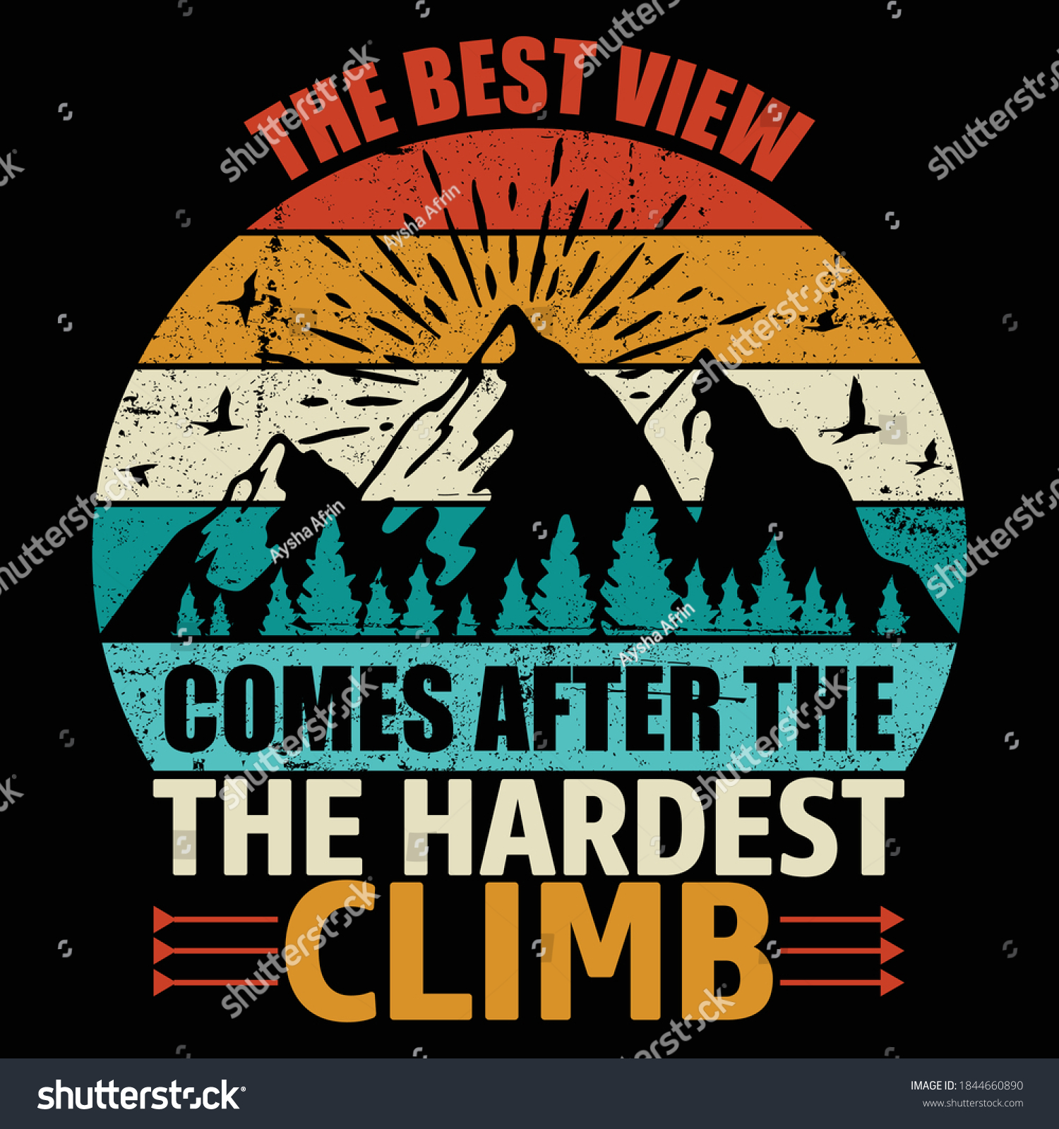 Hiking Quotes 100 Vector Best T Stock Vector (Royalty Free) 1844660890 ...