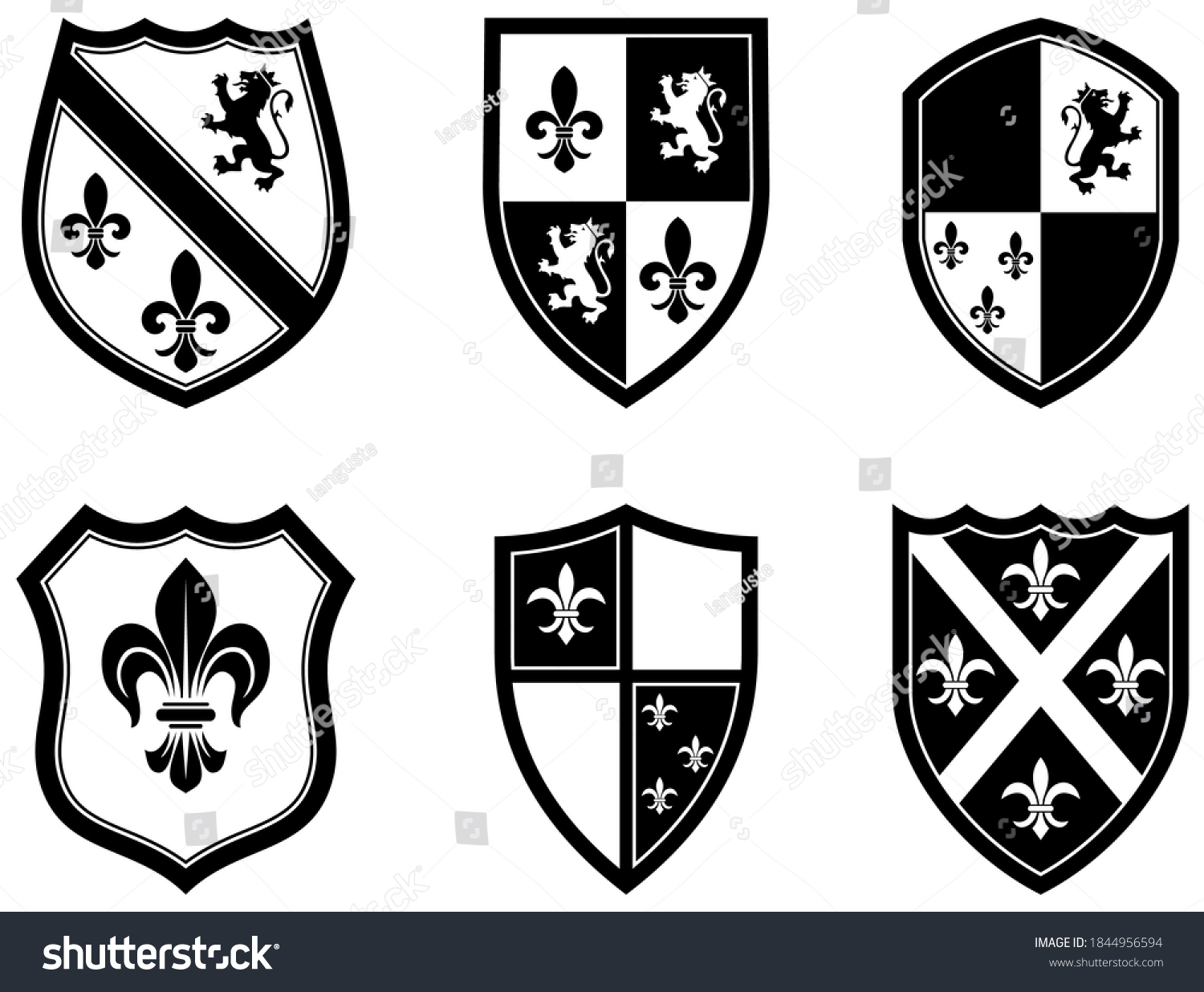 knight shield clipart black and white