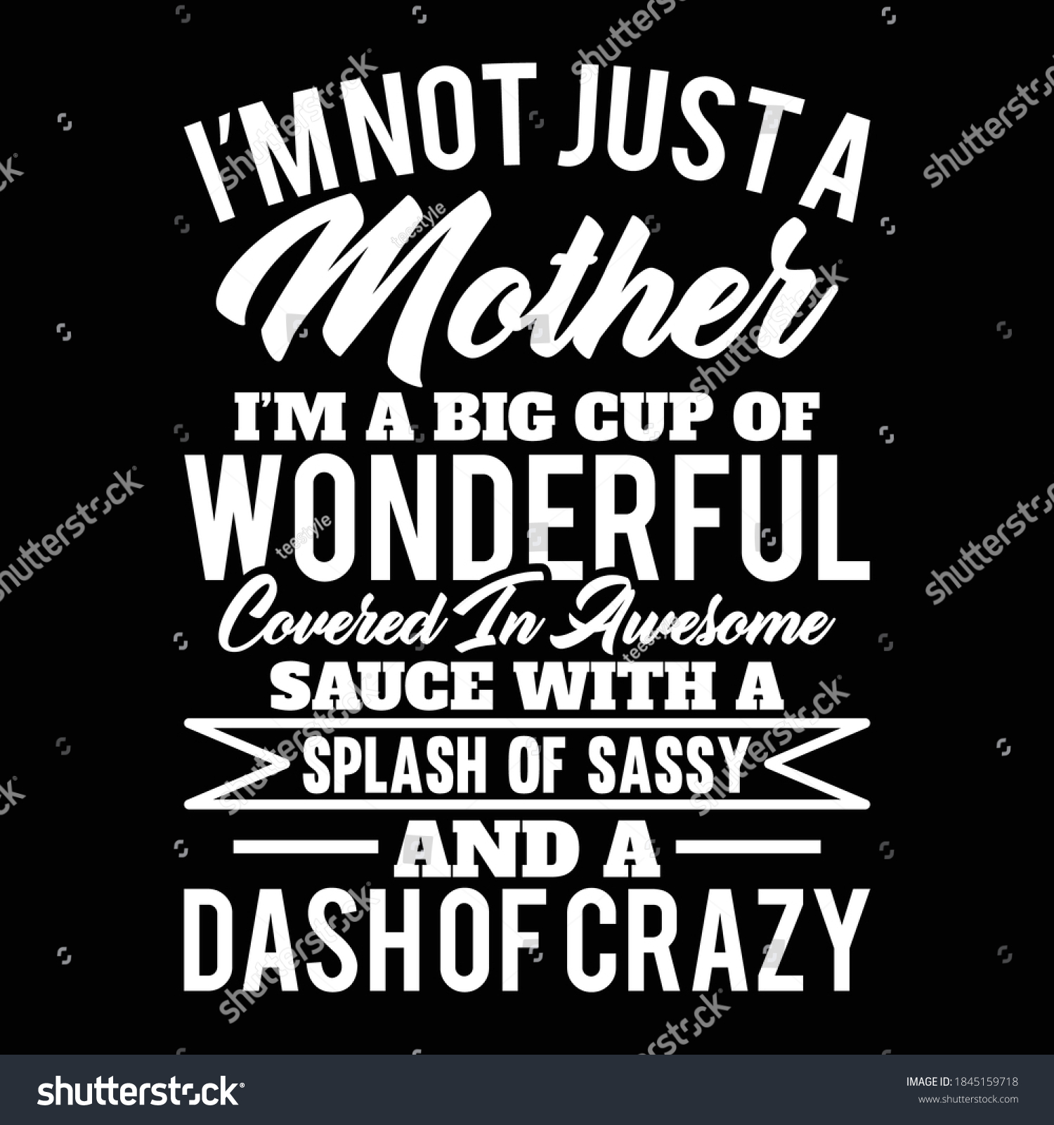 Not Just Mother Big Cup Wonderful Stock Vector (Royalty Free ...