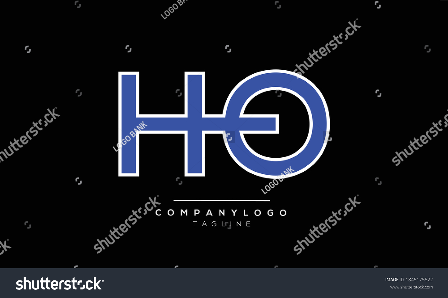 Ho Initials Monogram Letter Text Alphabet Stock Vector (Royalty Free ...