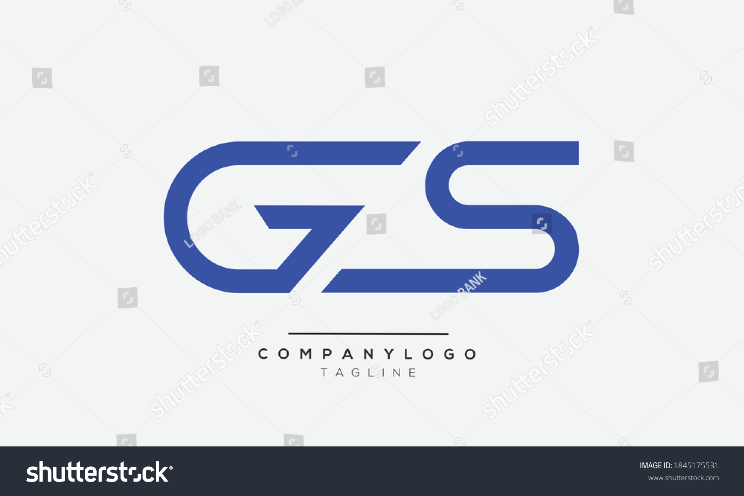 Gs Initials Monogram Letter Text Alphabet Stock Vector (Royalty Free ...