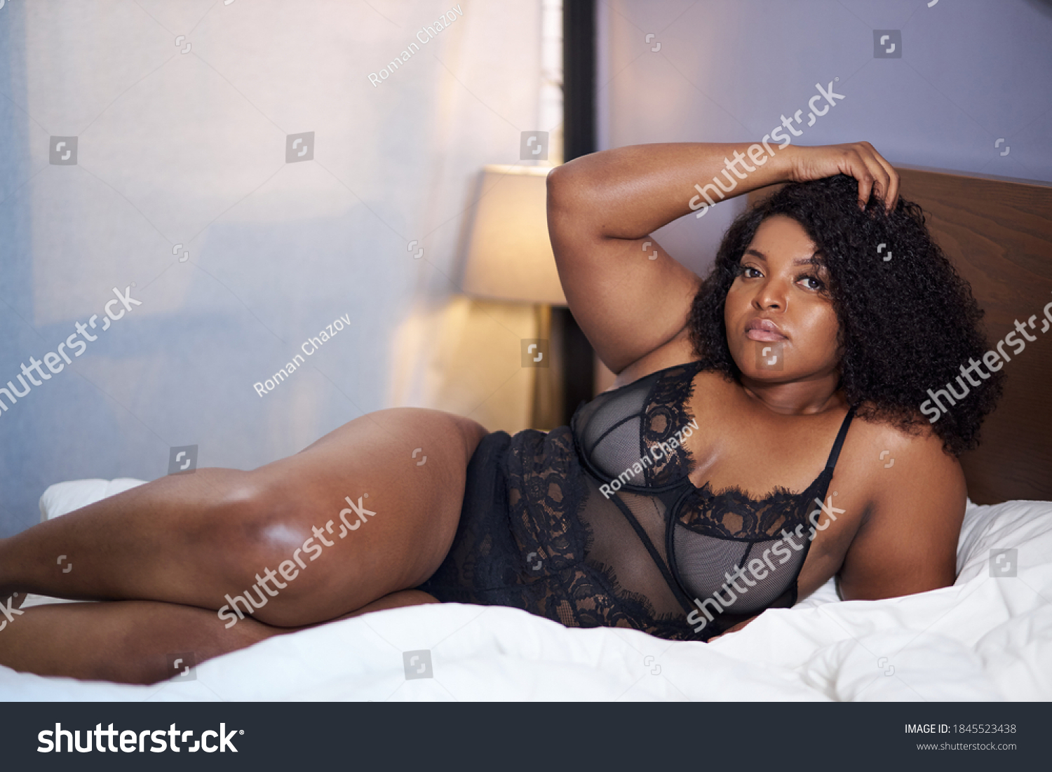 Adorable Fat Sexy African Woman Lie Stock Photo Shutterstock