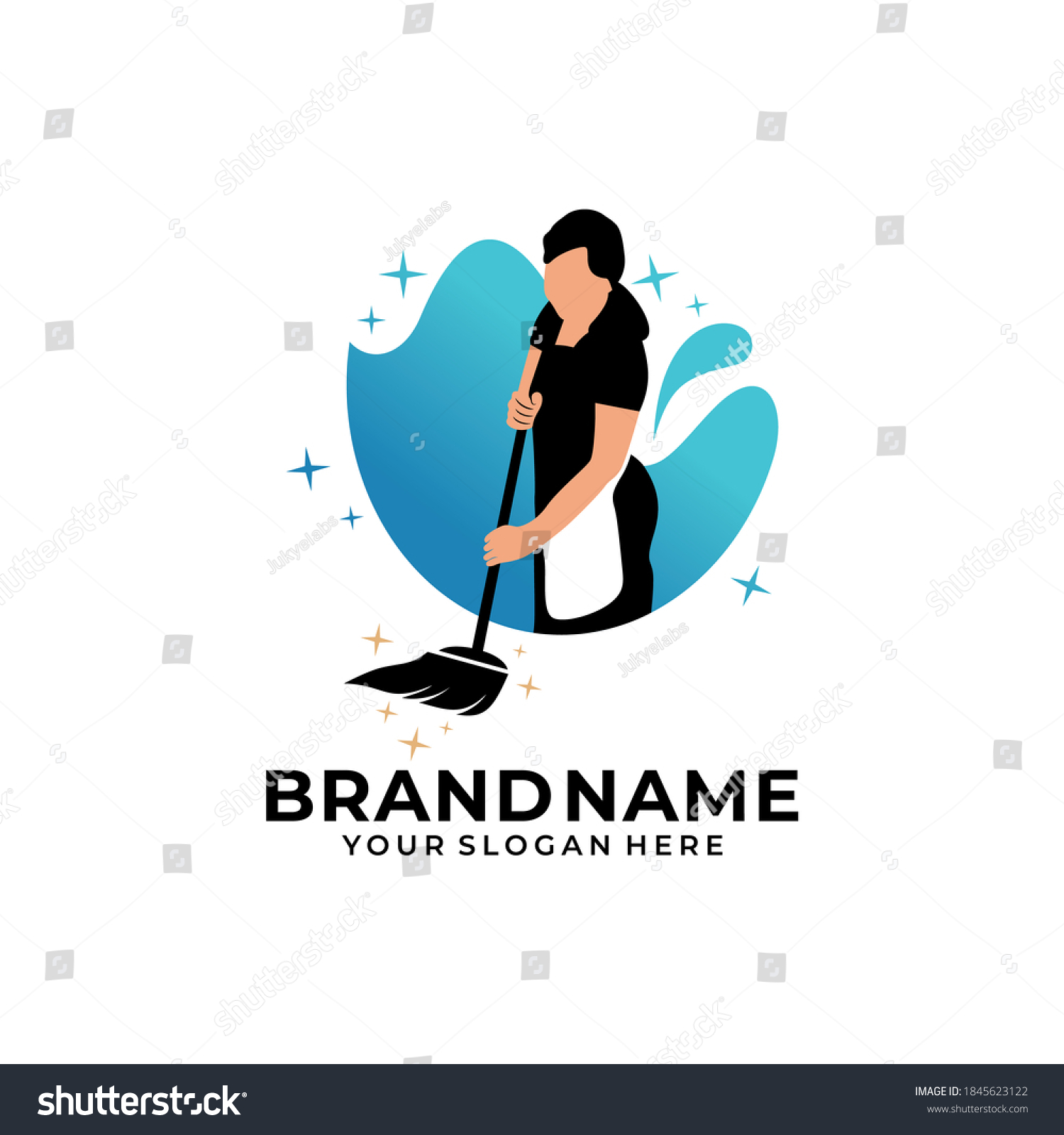 Housemaid Logo Stock Vector Illustration Unique Stock Vector (Royalty ...