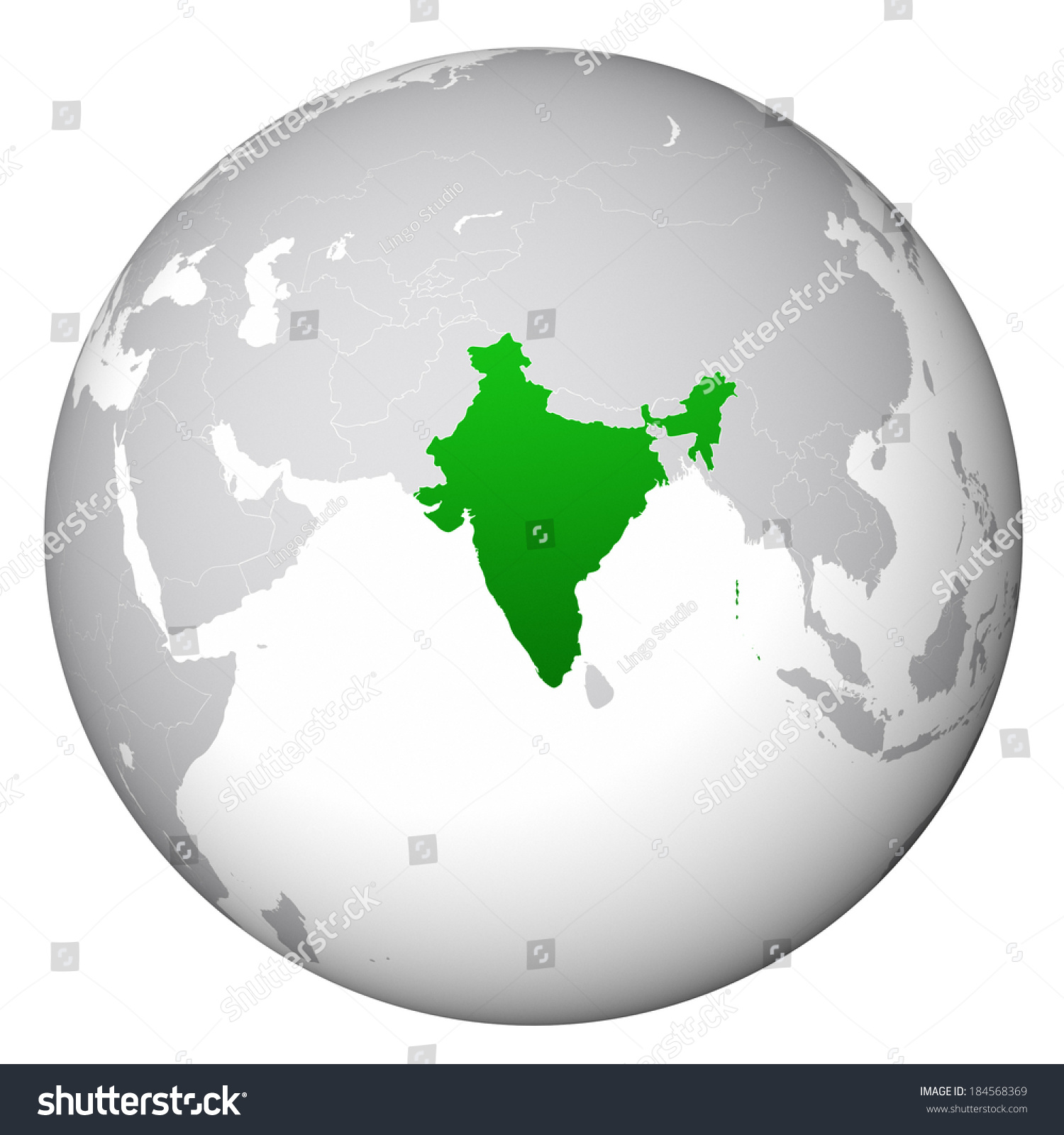 World Map India Stock Illustration Shutterstock