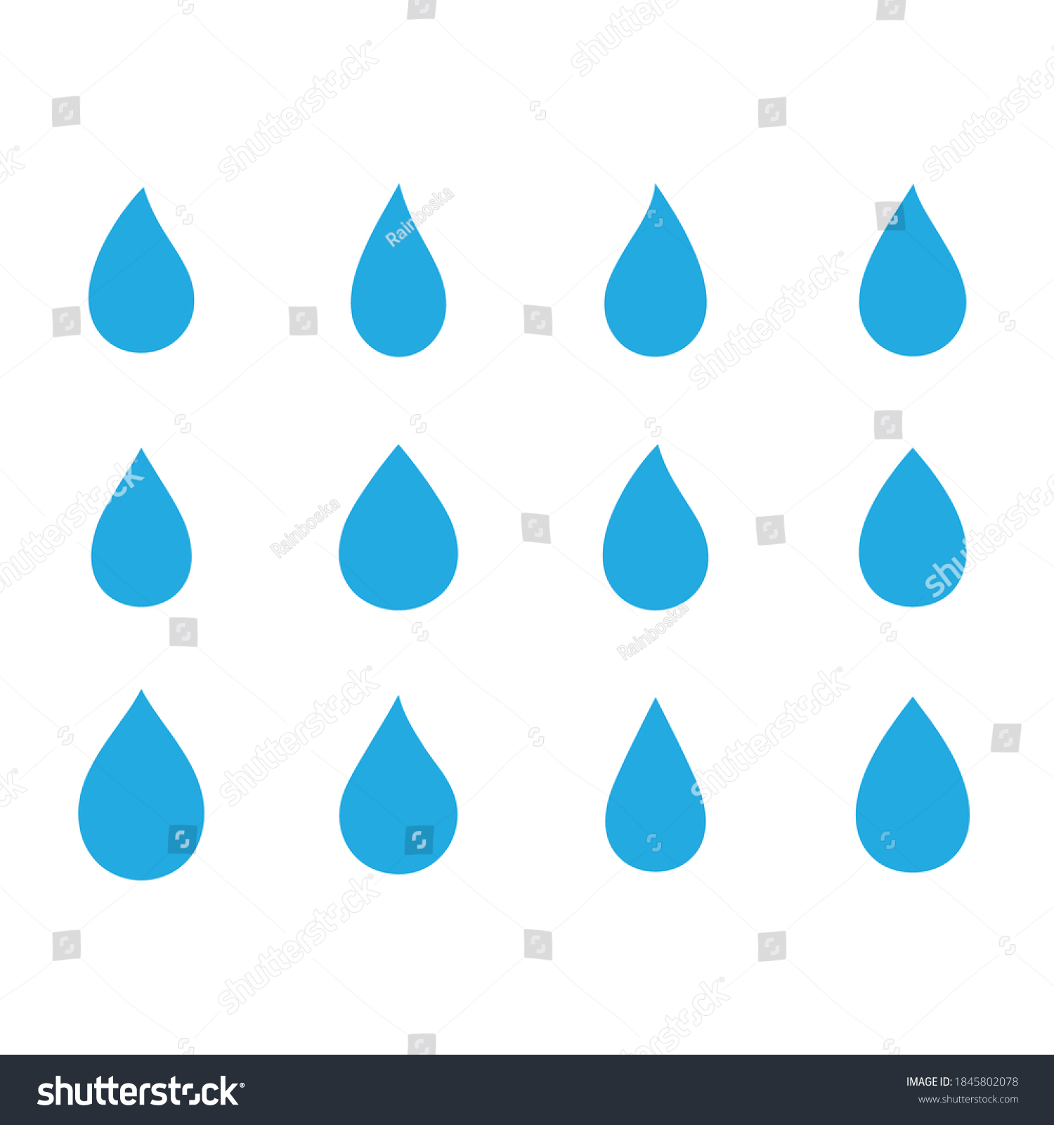 Blue Water Drop Icon Water Illustration Stock Vector (Royalty Free ...