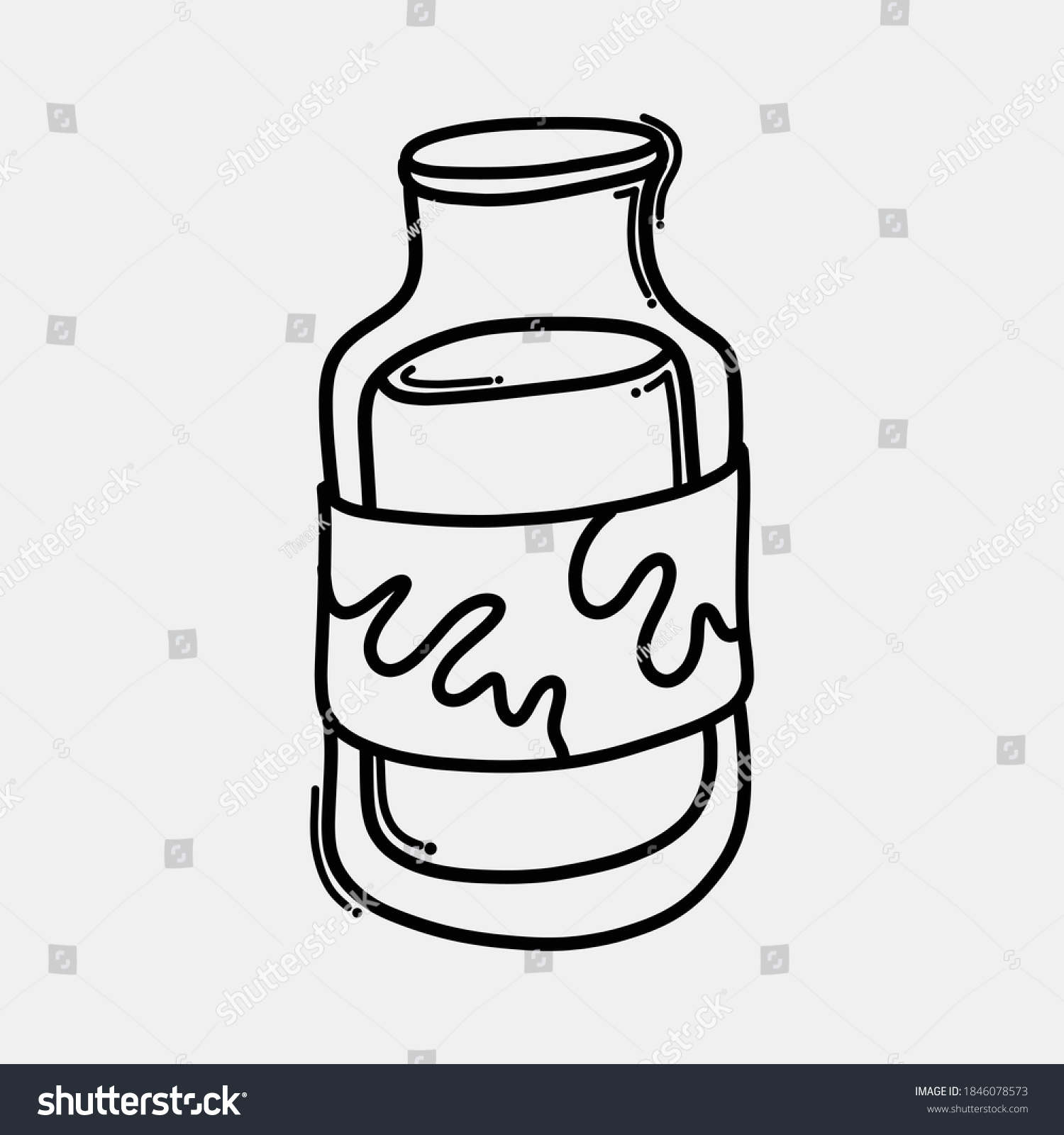 Milk Doodle Vector Icon Drawing Sketch Stock Vector Royalty Free 1846078573 Shutterstock