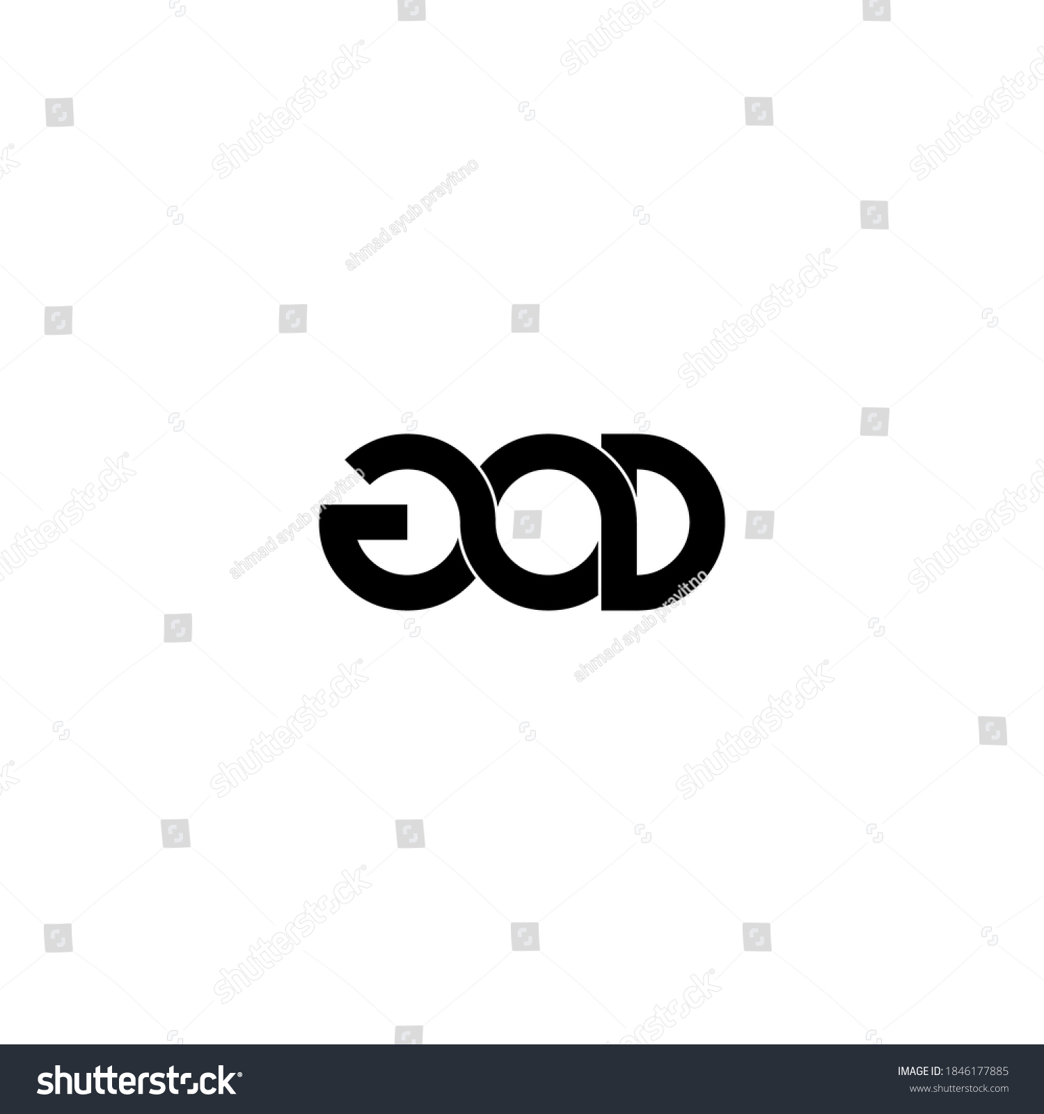 God Letter Original Monogram Logo Design Stock Vector (Royalty Free ...