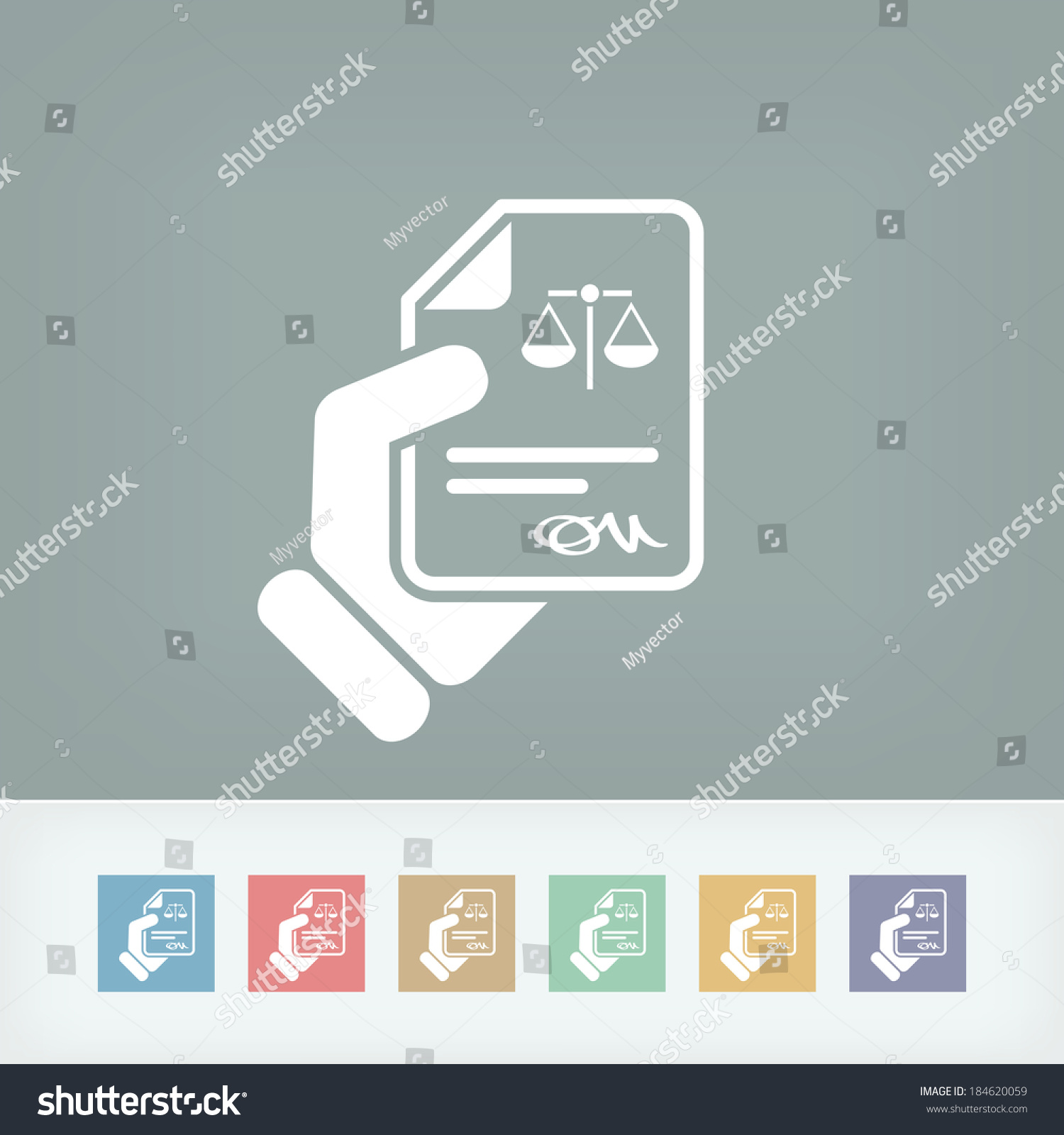 Legal Document Icon Stock Vector (Royalty Free) 184620059 | Shutterstock