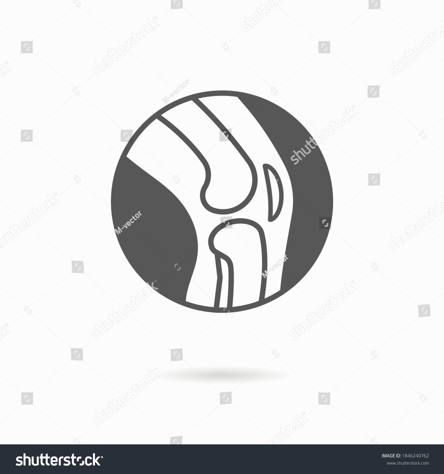 Knee Icon Logo Design Template Vector Stock Vector (royalty Free 