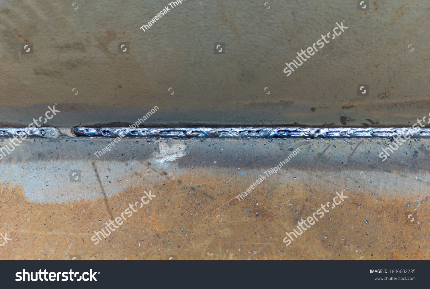 Porosity Worm Hole Welded Defect Welding Stock Photo 1846602235 ...