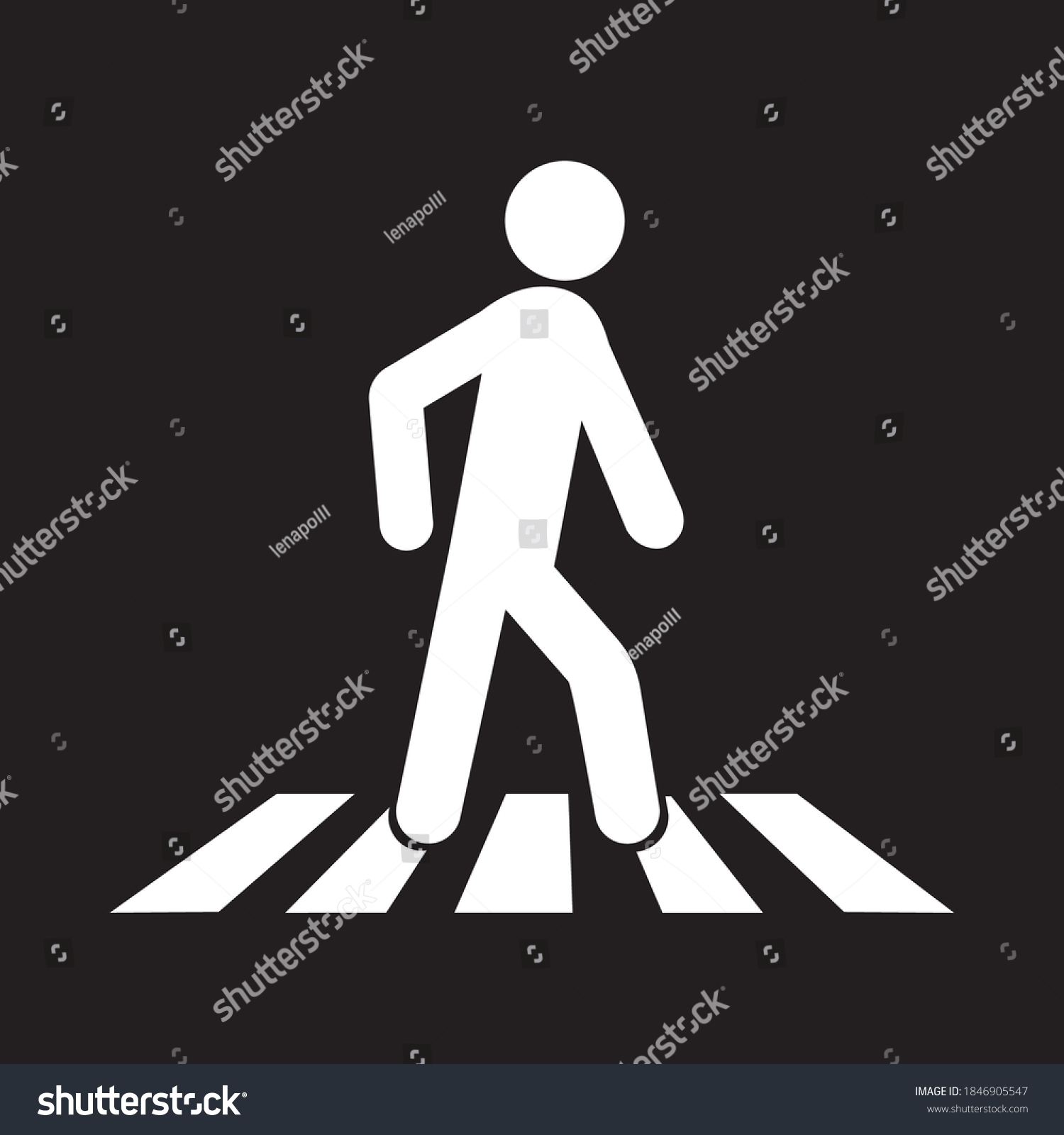 Cartoon Pedestrian Crossing Concept Design Danger Stock Vector (Royalty ...