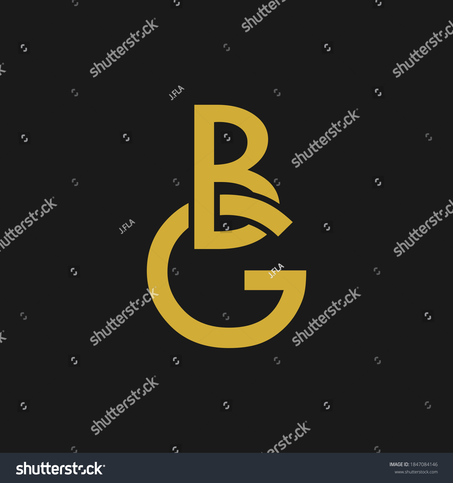 Bg Letter Logos Illustrations Stock Illustration 1847084146 