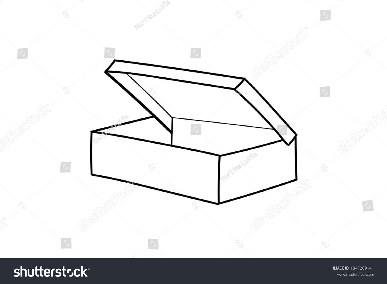 Blank Shoe Box Illustration Stock Vector (Royalty Free) 1847269141 ...