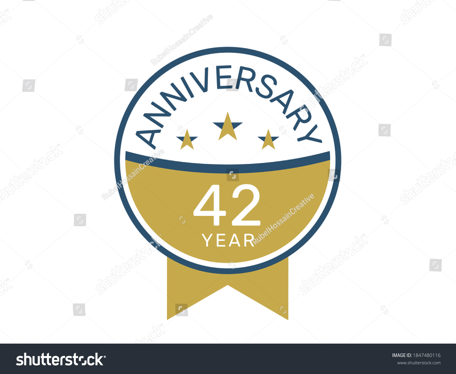 42 Anniversary Logo Vector Templates 42 Stock Vector (Royalty Free ...