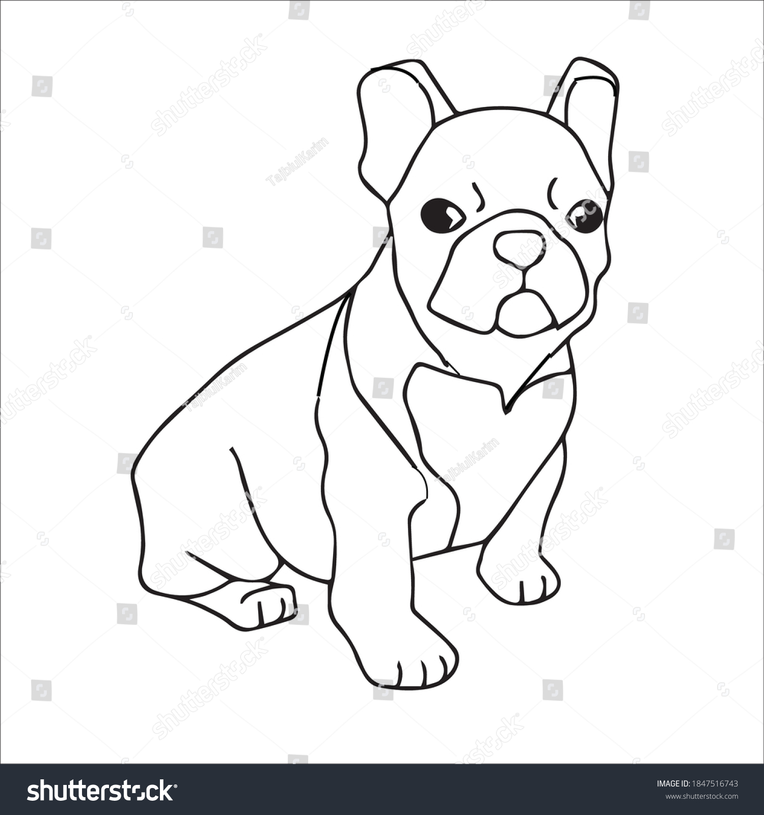 Coloring Page Outlinebook Children Dog Cartoon Stock Vector (Royalty ...