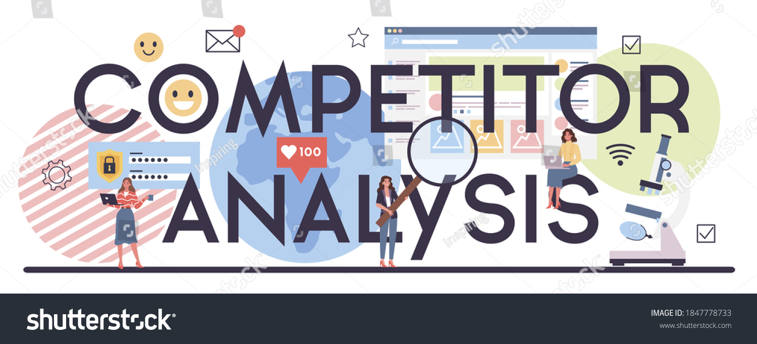 Competitor Analysis Typographic Header Market Research Stock Vector ...