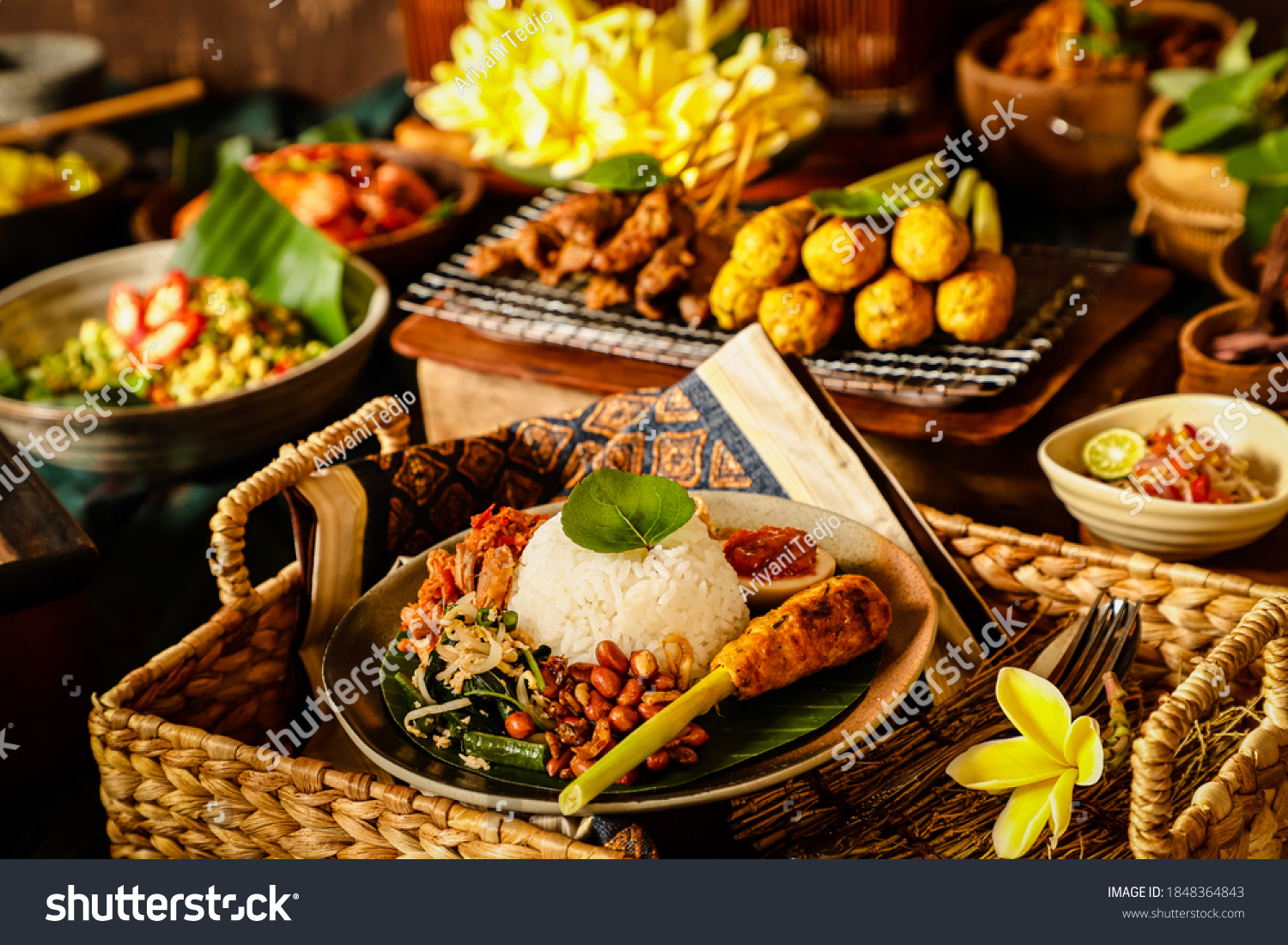 Nasi Campur Bali Balinese Meal Steamed Stock Photo 1848364843 ...