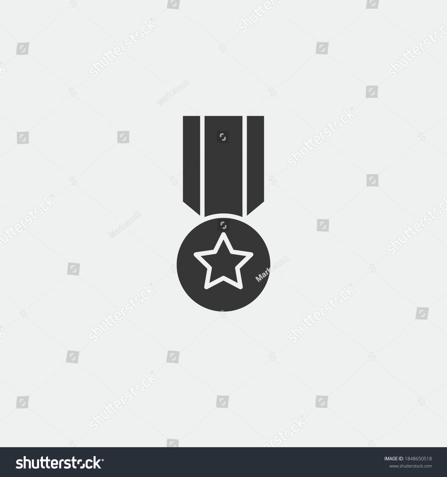 Army Medal Vector Icon Victoria Stock Vector (Royalty Free) 1848650518 ...