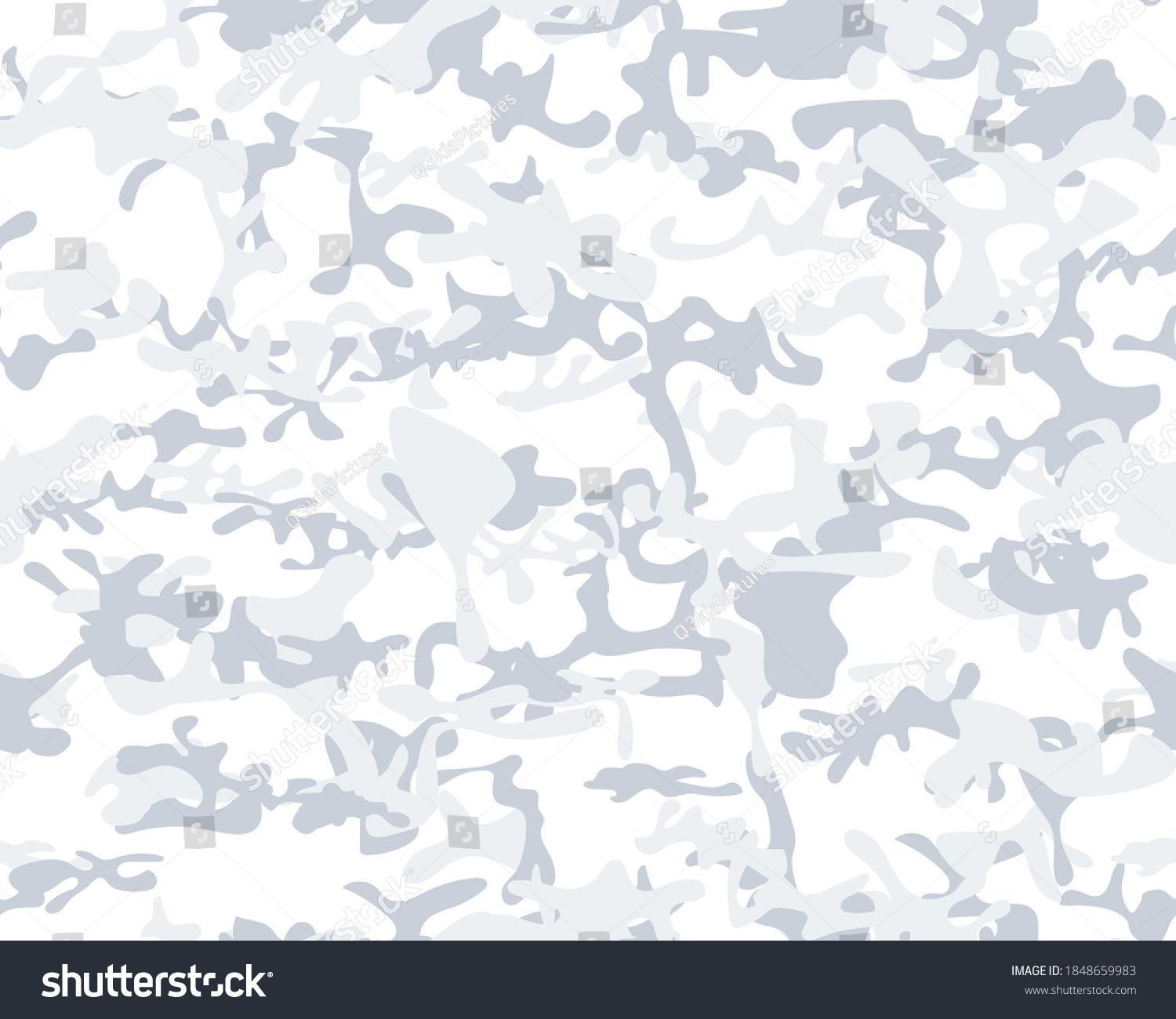 Military Camouflage Pattern White Camo Print Stock Vector (Royalty Free ...