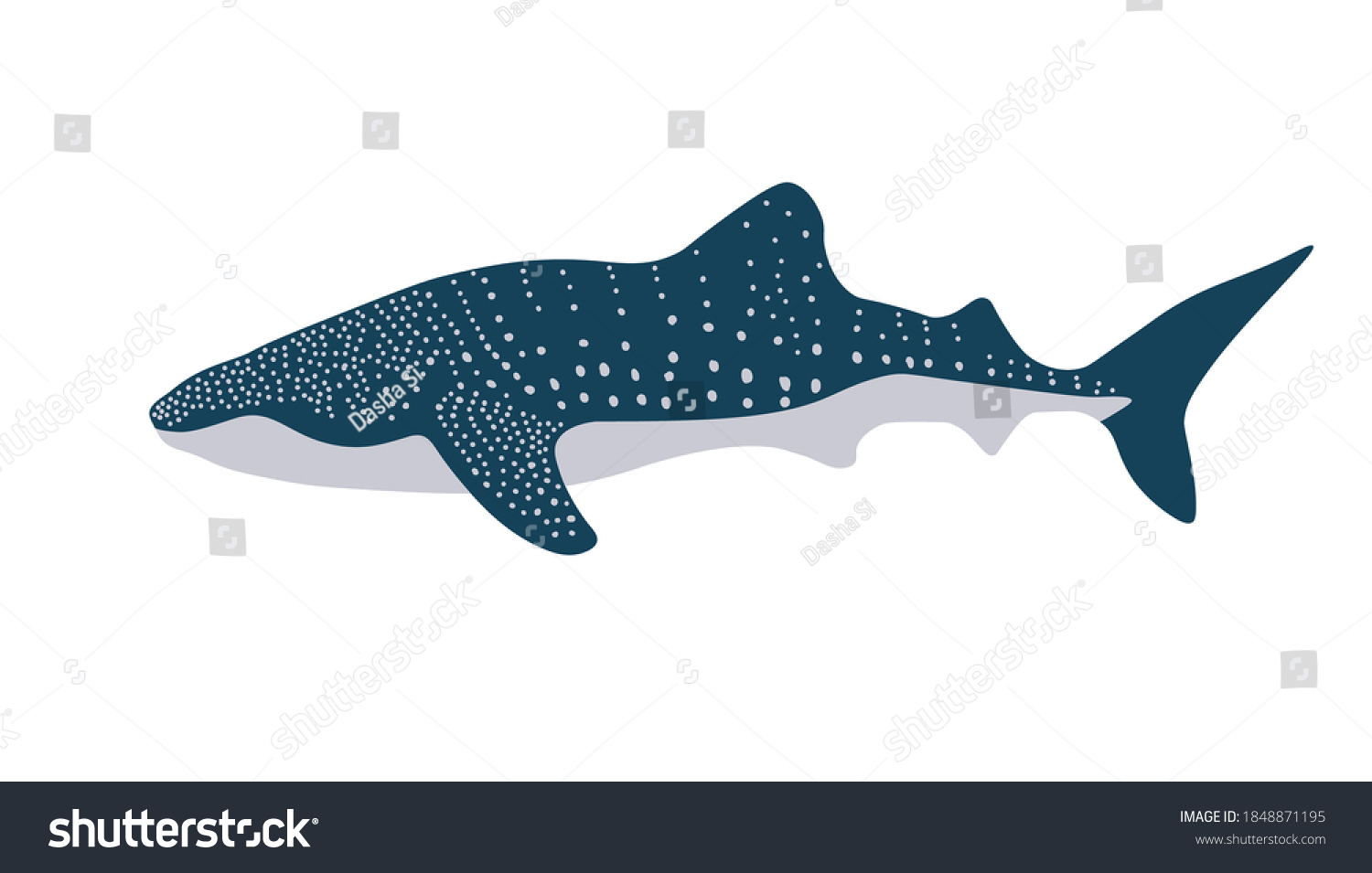 Isolated Whale Shark Flat Style On Stock Vector (Royalty Free ...