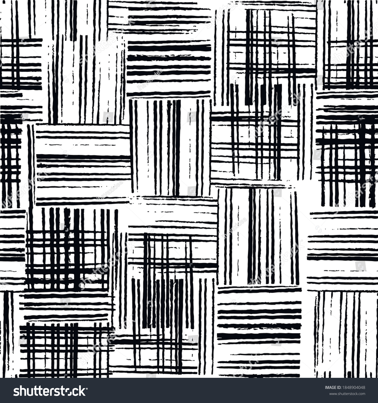 Brush Pattern Abstract Plaid Modern Texture Stock Vector (Royalty Free ...