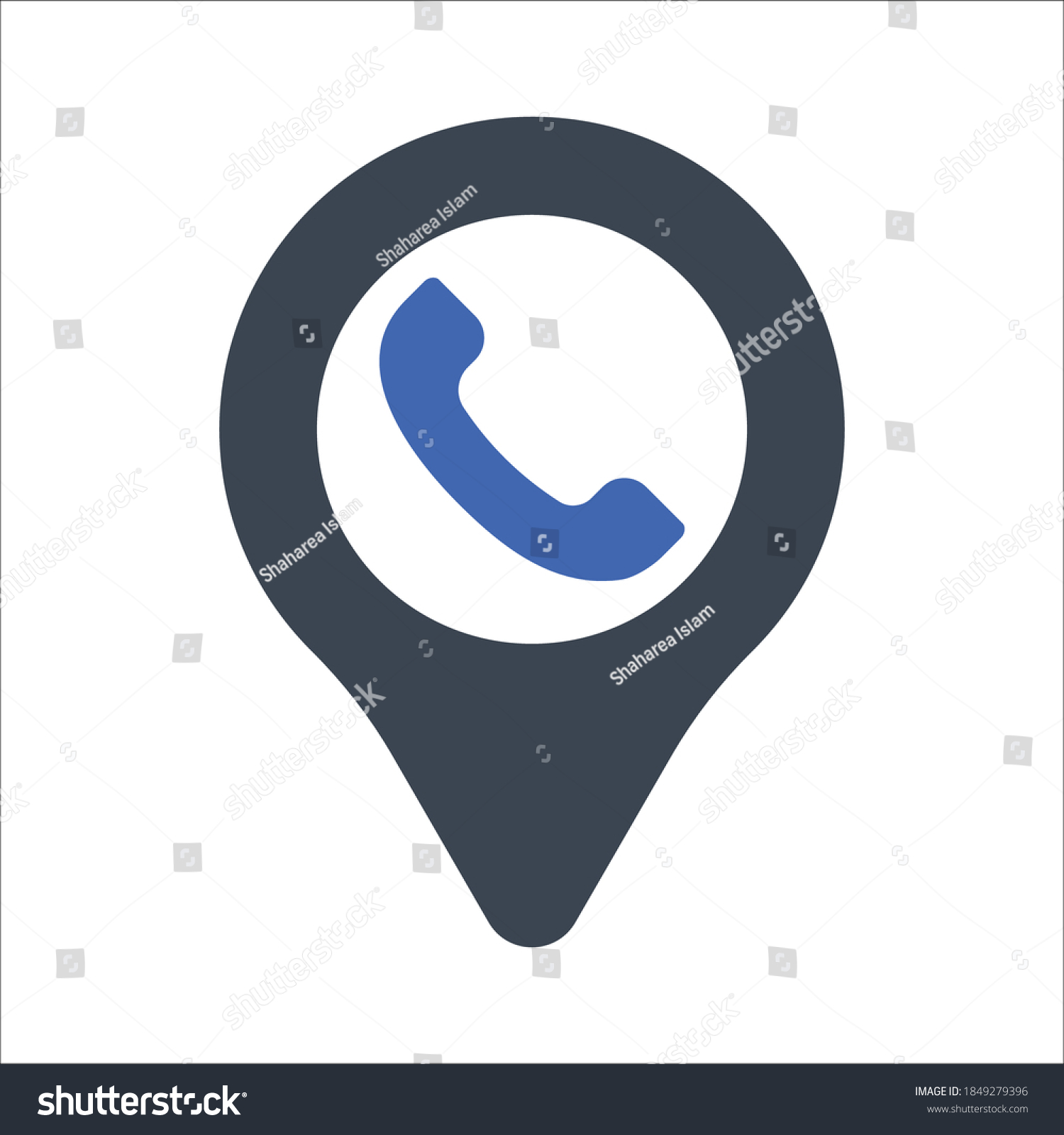 Call Location Icon Vector Graphics Stock Vector (Royalty Free ...