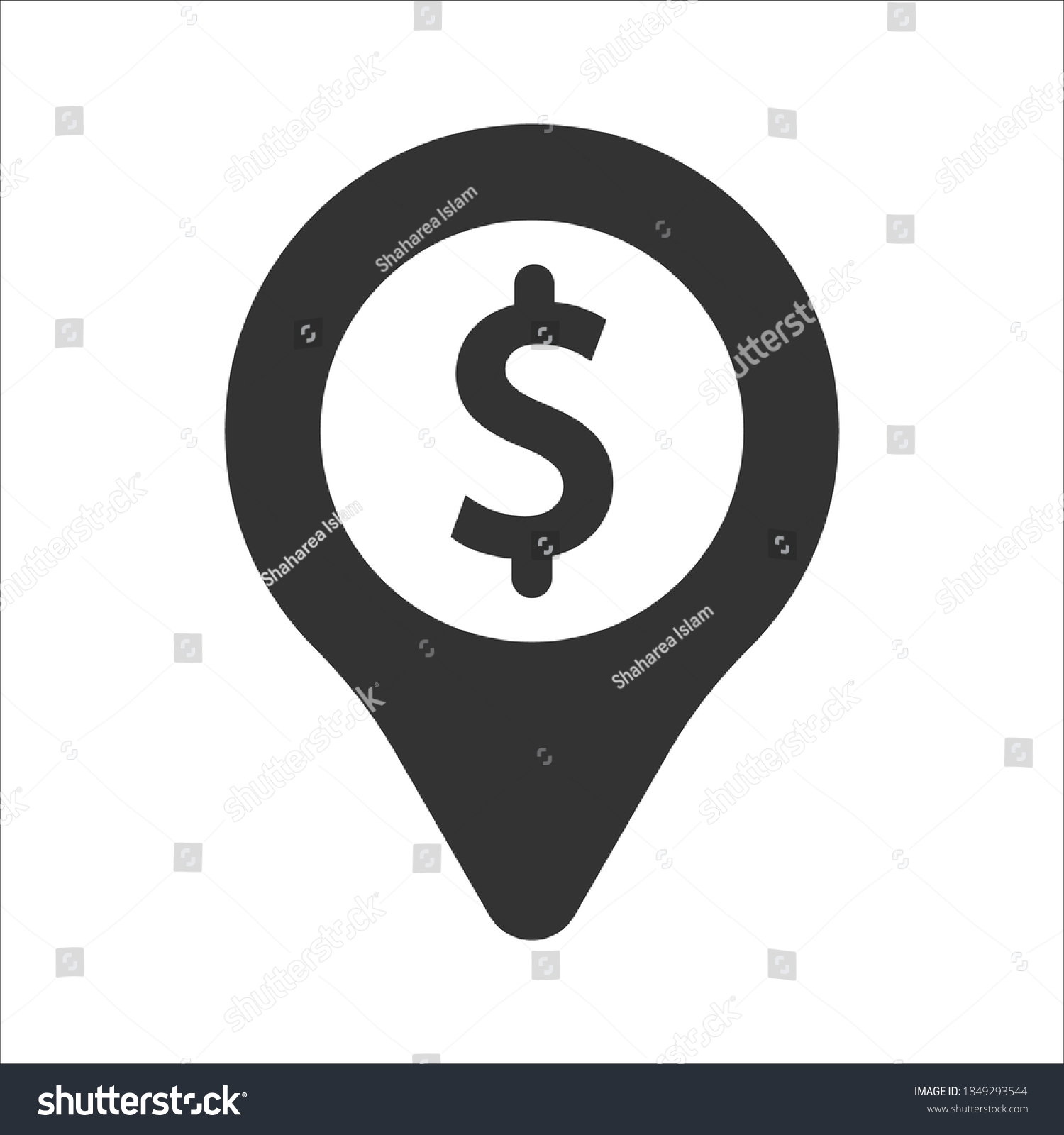 Atm Location Icon Vector Graphics Stock Vector (Royalty Free ...