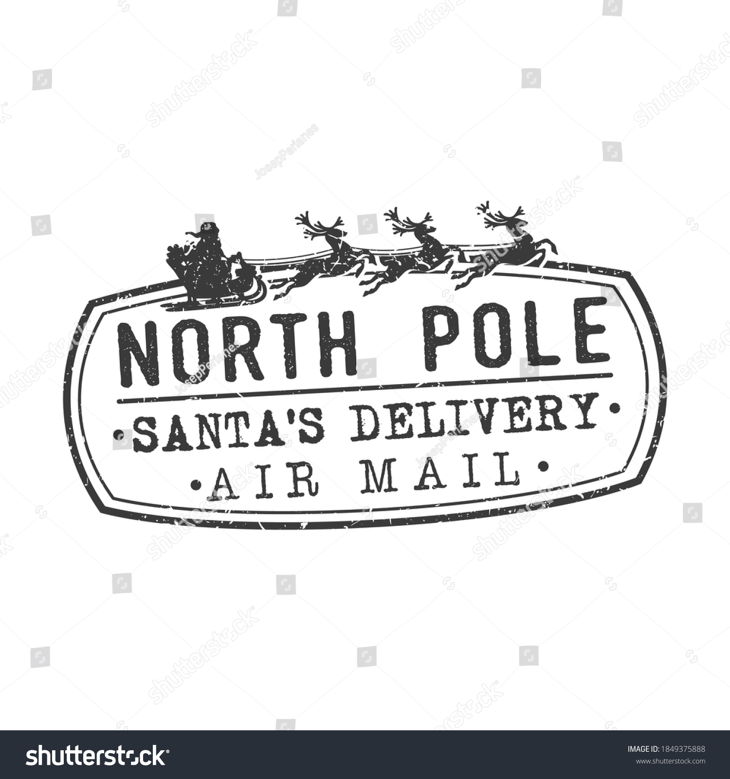 North Pole Mail Santa Claus Vector Stock Vector (Royalty Free ...