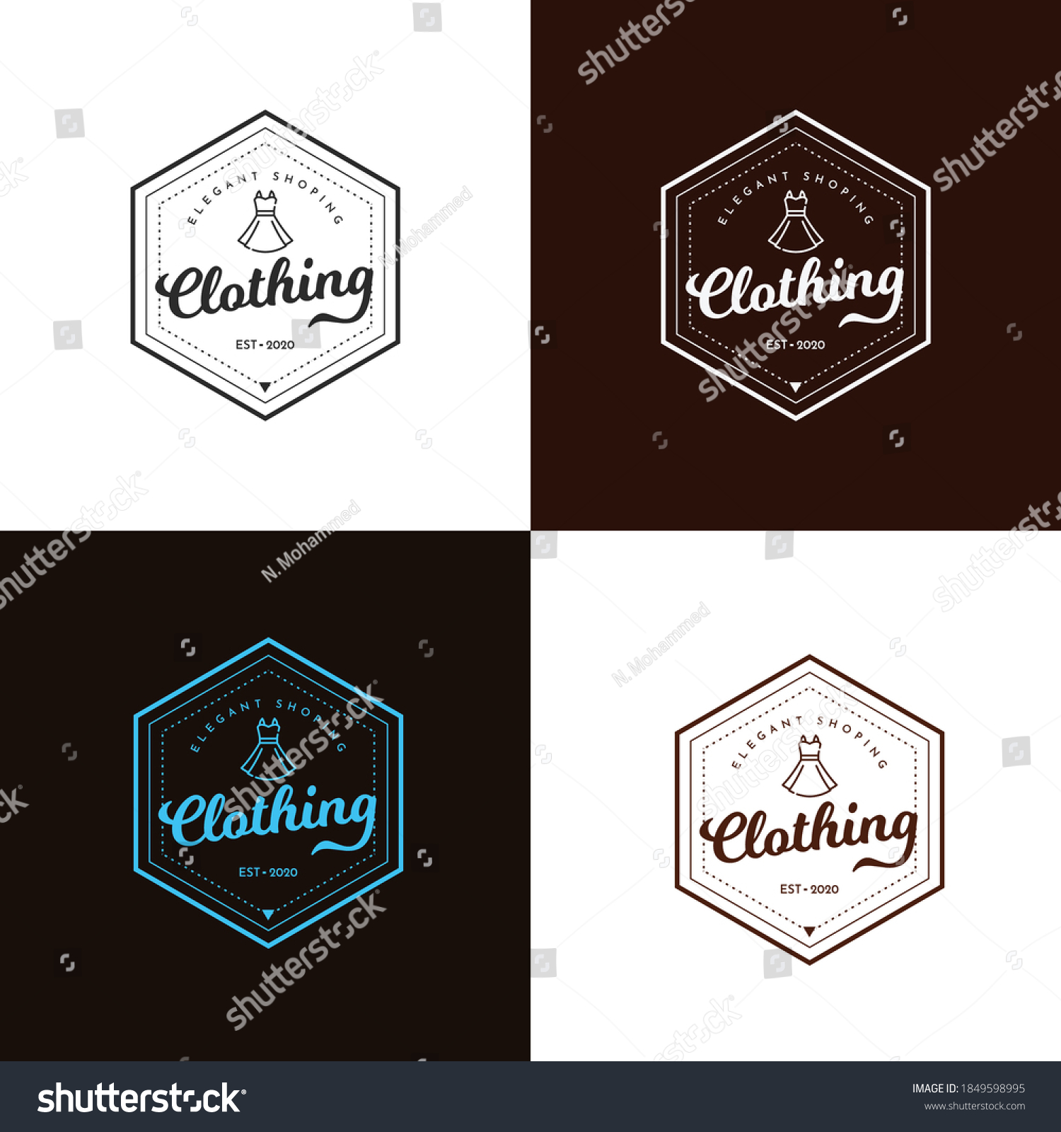 Emblem Clothing Brand Vector Logo Design Stock Vector (Royalty Free ...