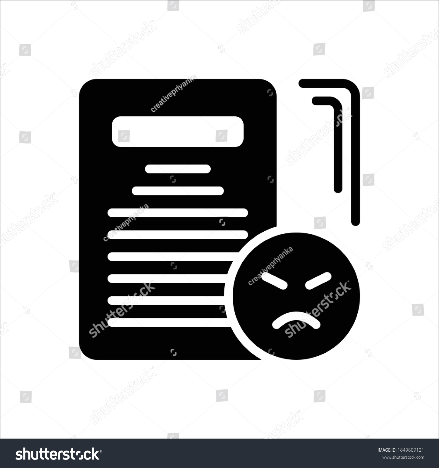 Vector Black Icon Complaint Stock Vector (Royalty Free) 1849809121 ...