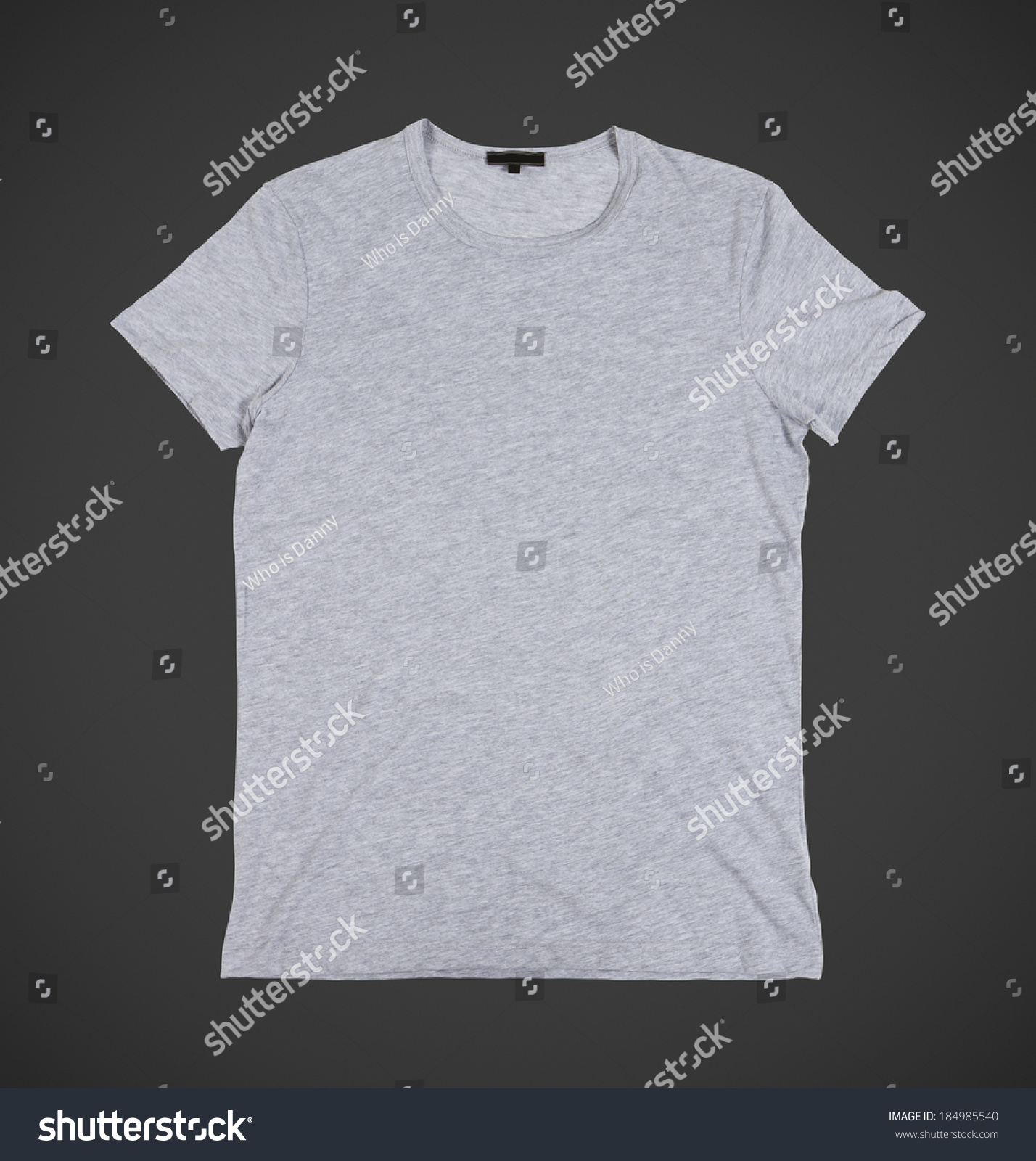 Blank Grey Tshirt Front Side On Stock Photo 184985540 